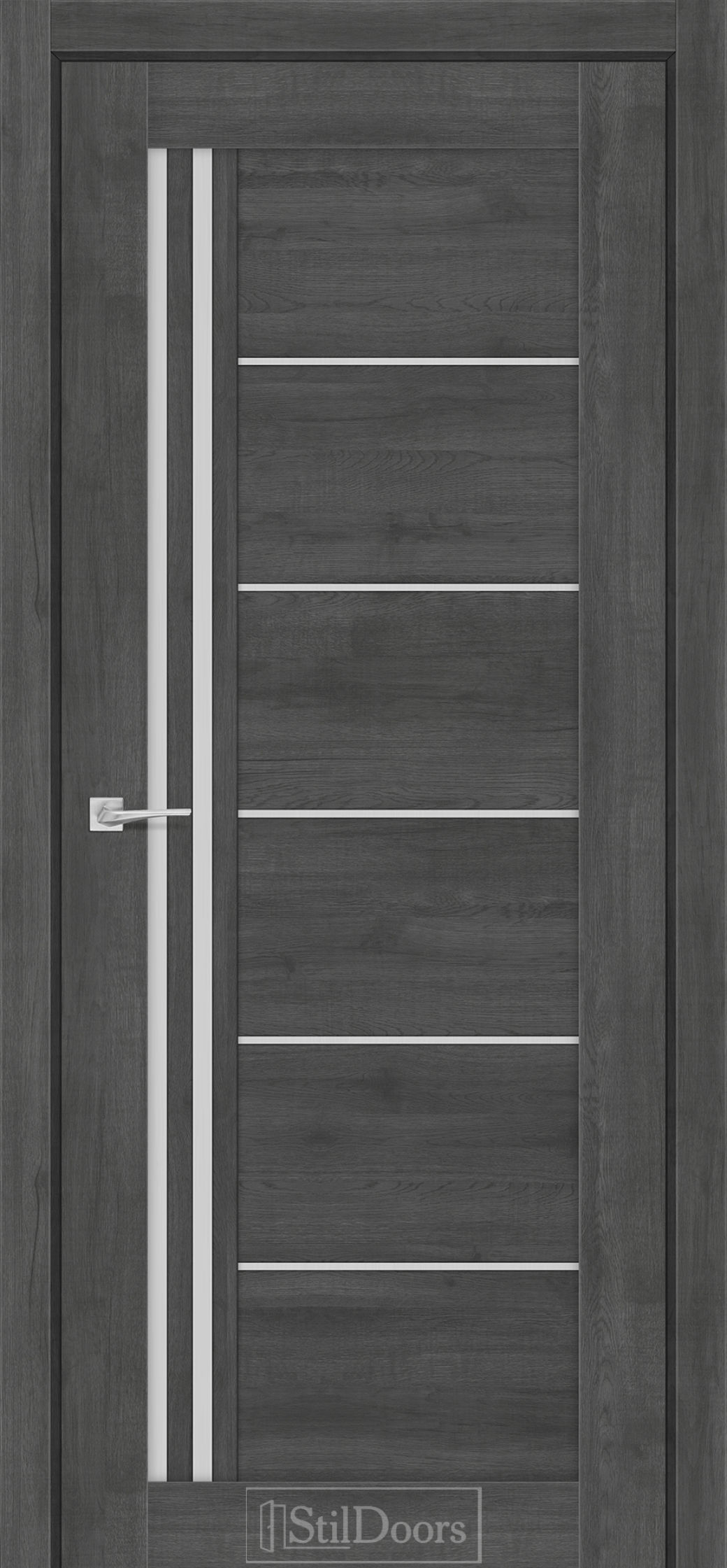 Міжкімнатні Двері StilDoors Vitano (40мм.) Дуб Смокі Сатин білий