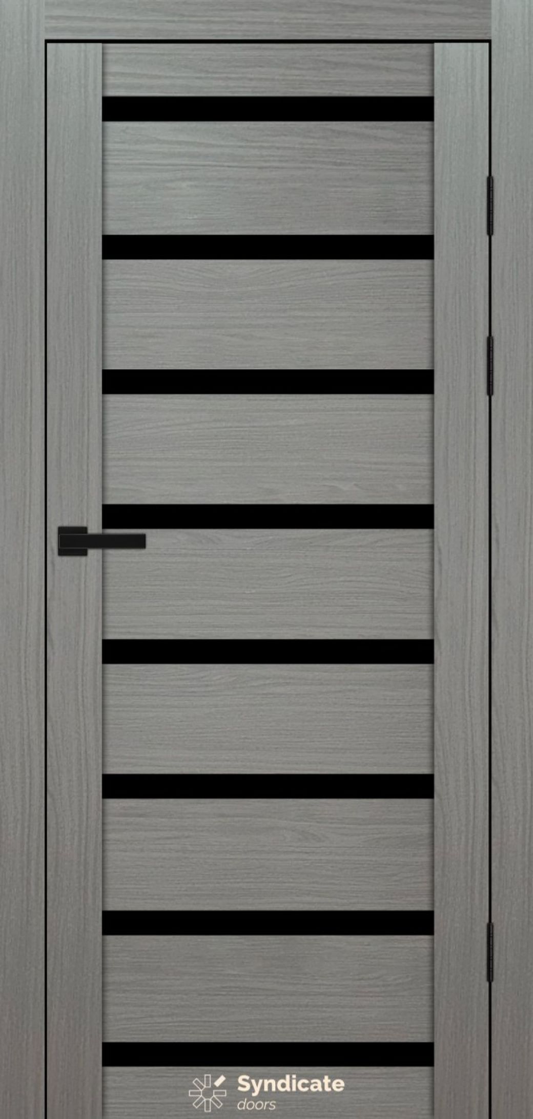 Міжкімнатні двері Syndicate Doors (40 мм)  PVC SD-103 Венге модерна Чорне