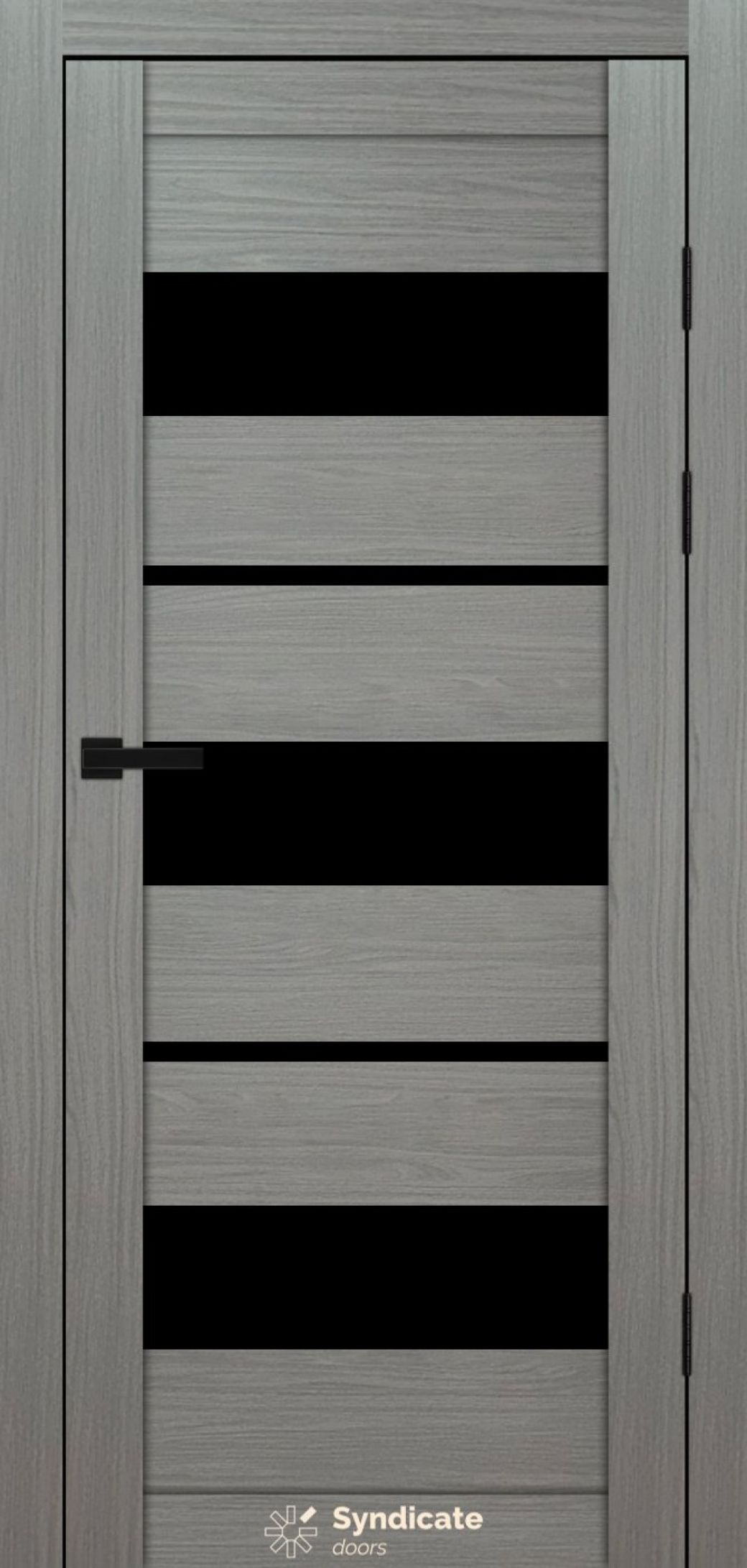 Міжкімнатні двері Syndicate Doors (40 мм)  PVC SD-105 Венге модерна Чорне