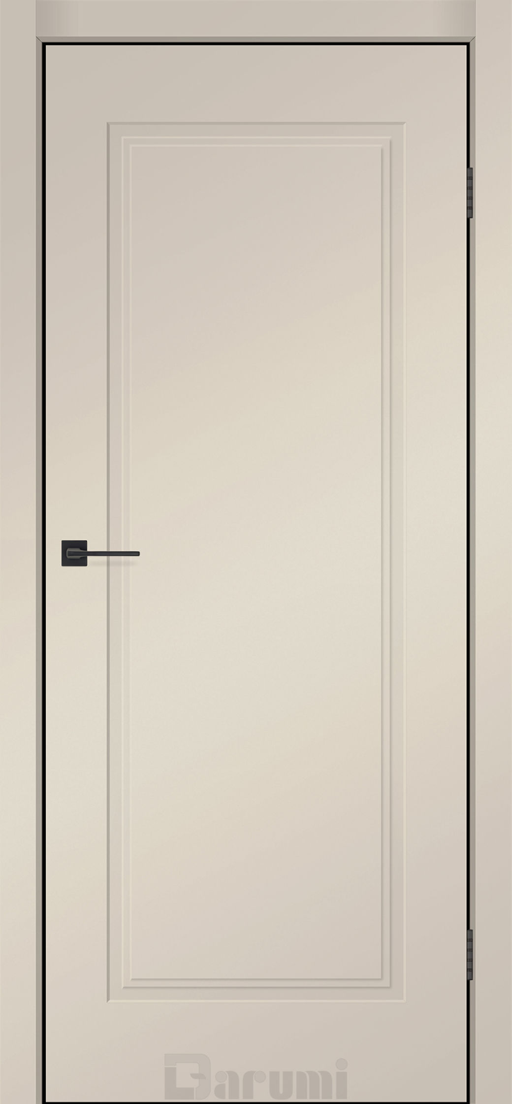 Міжкімнатні двері Darumi SINTRA Classic-01 (40 мм) Сріблястий тауп глухе з чорним торцем