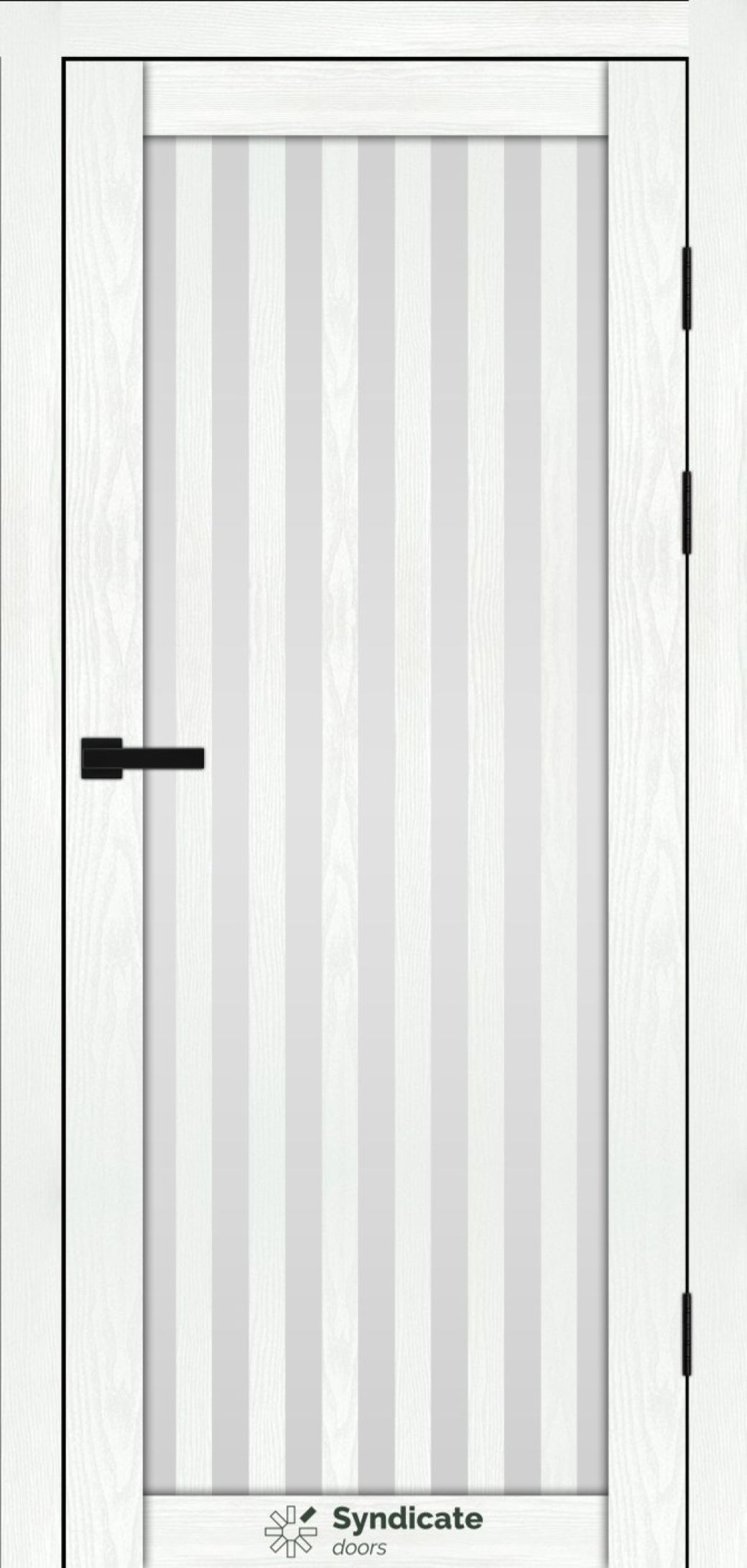 Міжкімнатні двері Syndicate Doors (40 мм)  PVC SD-125 Біла структура Сатин