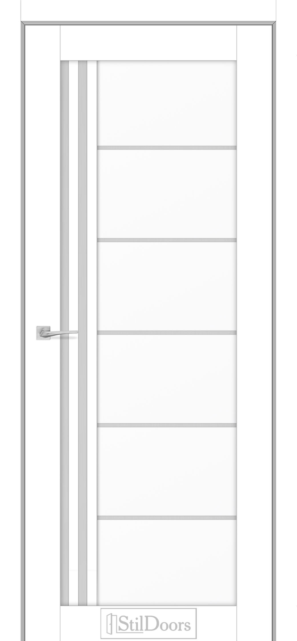 Міжкімнатні Двері StilDoors Vitano (40мм.) Білий Мат (Поліпропілен) Сатин білий