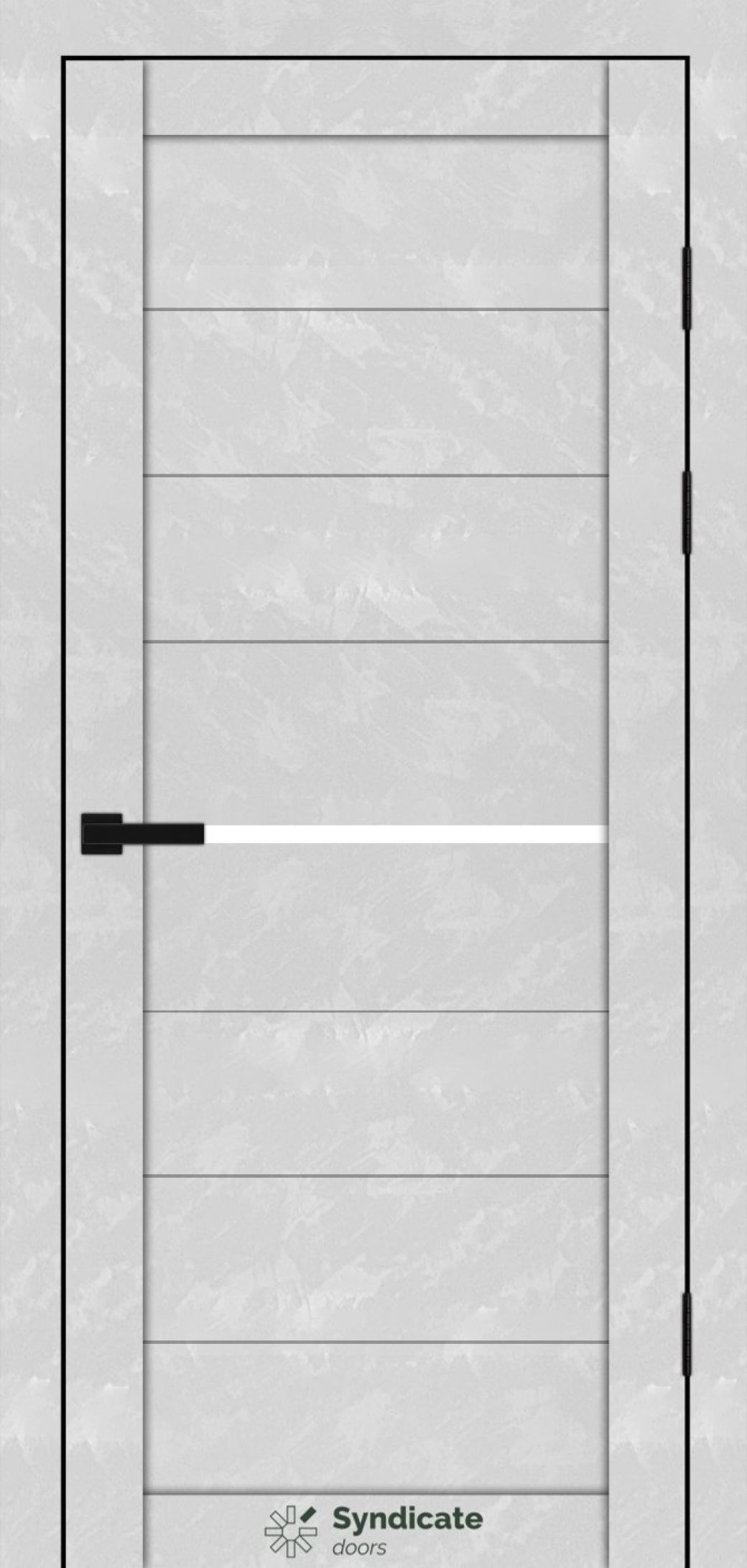 Міжкімнатні двері Syndicate Doors (40 мм)  PVC SD-129 Бетон білий Сатин