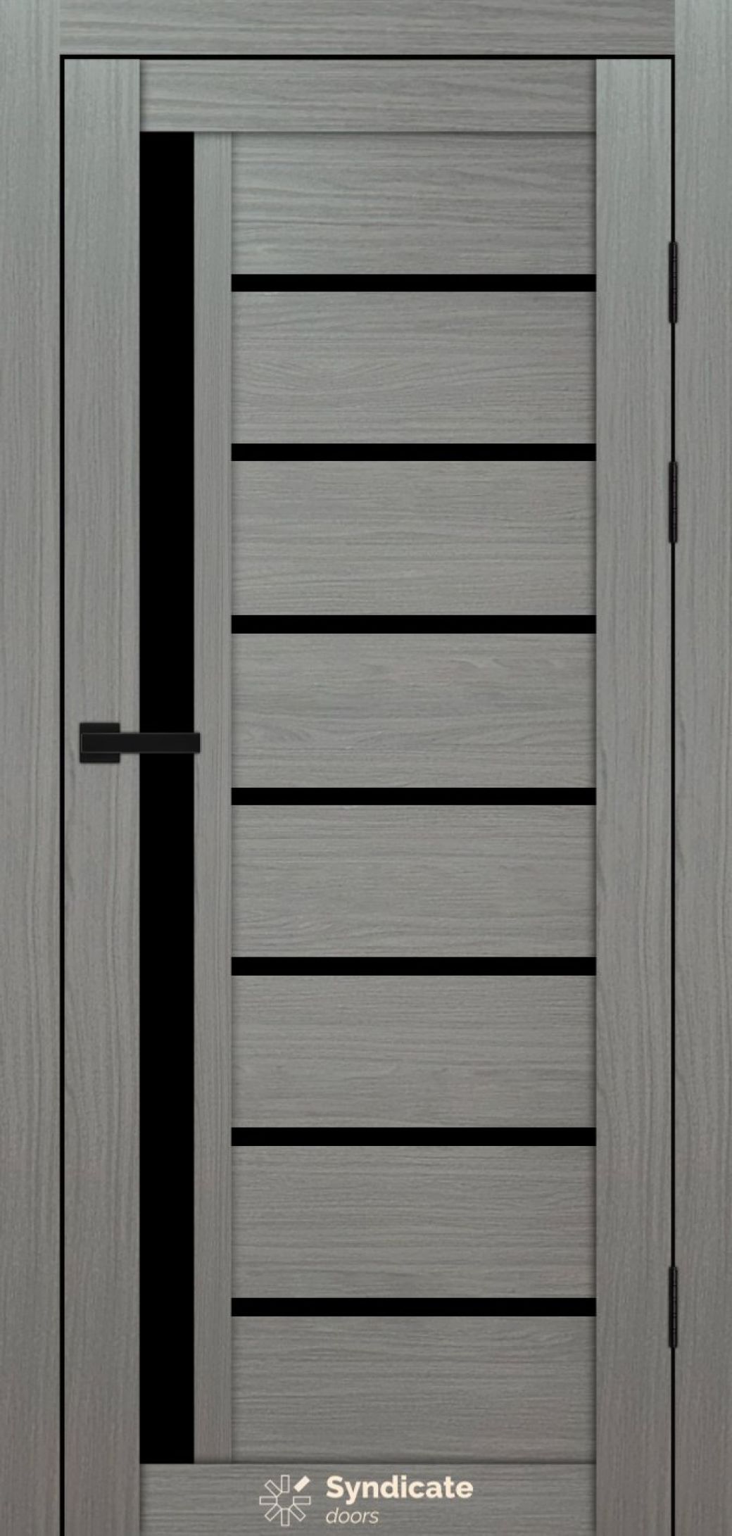 Міжкімнатні двері Syndicate Doors (40 мм)  PVC SD-101 Венге модерна Чорне