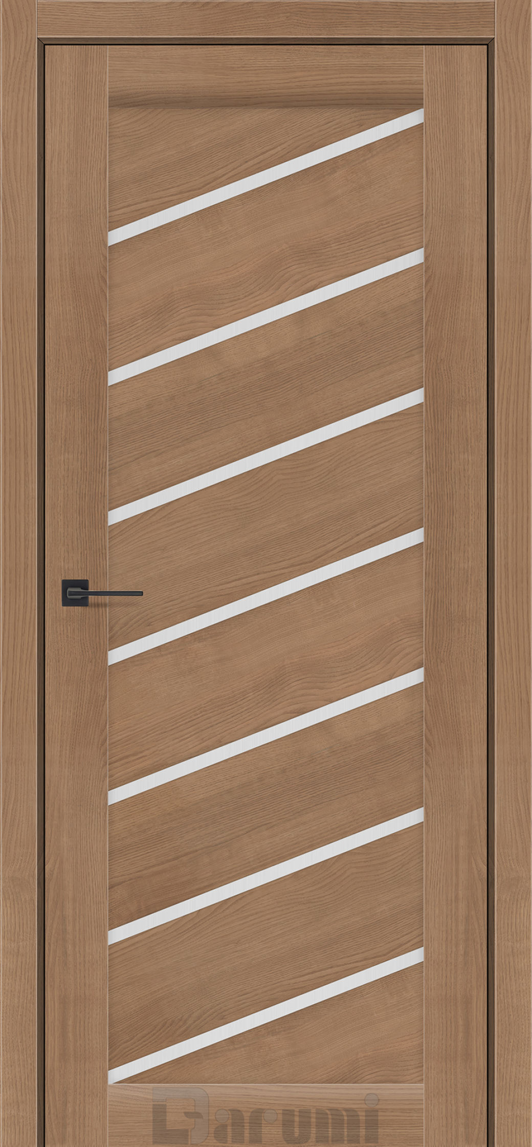 Міжкімнатні двері Darumi Rosalia (40 мм) Горіх кендал Сатин білий