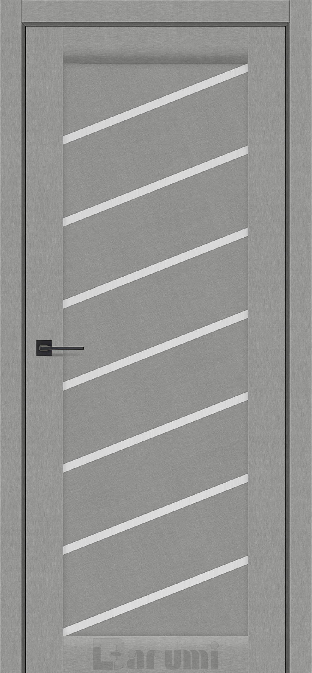 Міжкімнатні двері Darumi Rosalia (40 мм) Металевий грей Сатин білий