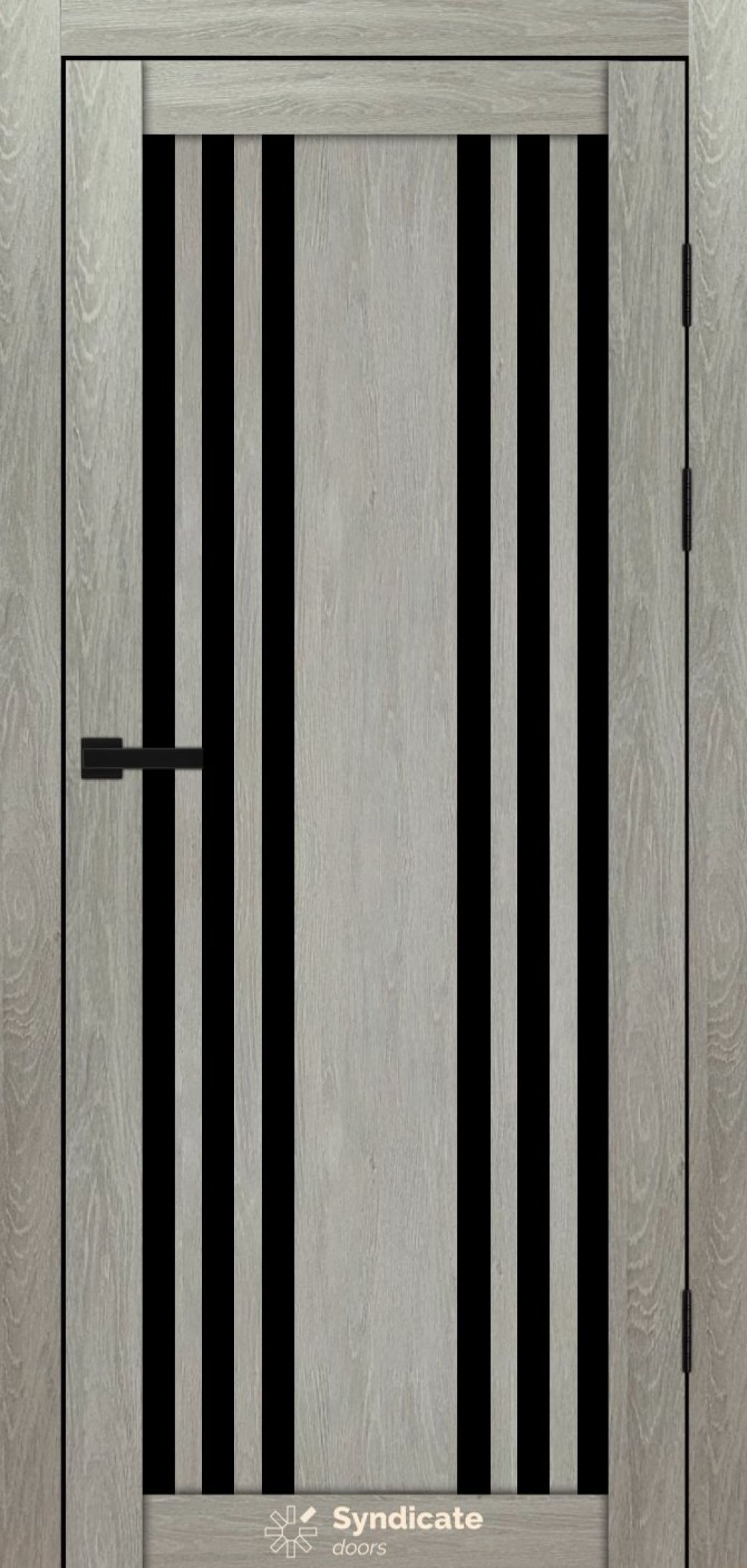 Міжкімнатні двері Syndicate Doors (40 мм)  PVC SD-126 Дуб ровера Чорне