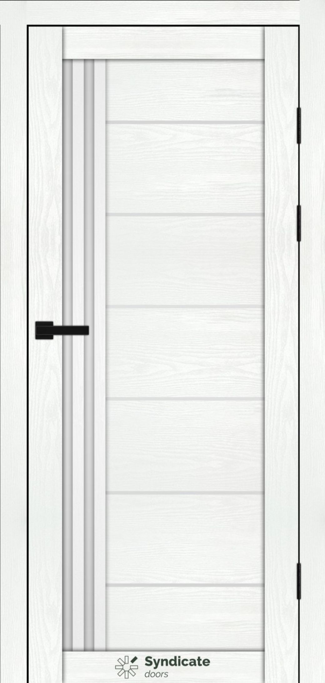 Міжкімнатні двері Syndicate Doors (40 мм)  PVC SD-114 Біла структура Сатин