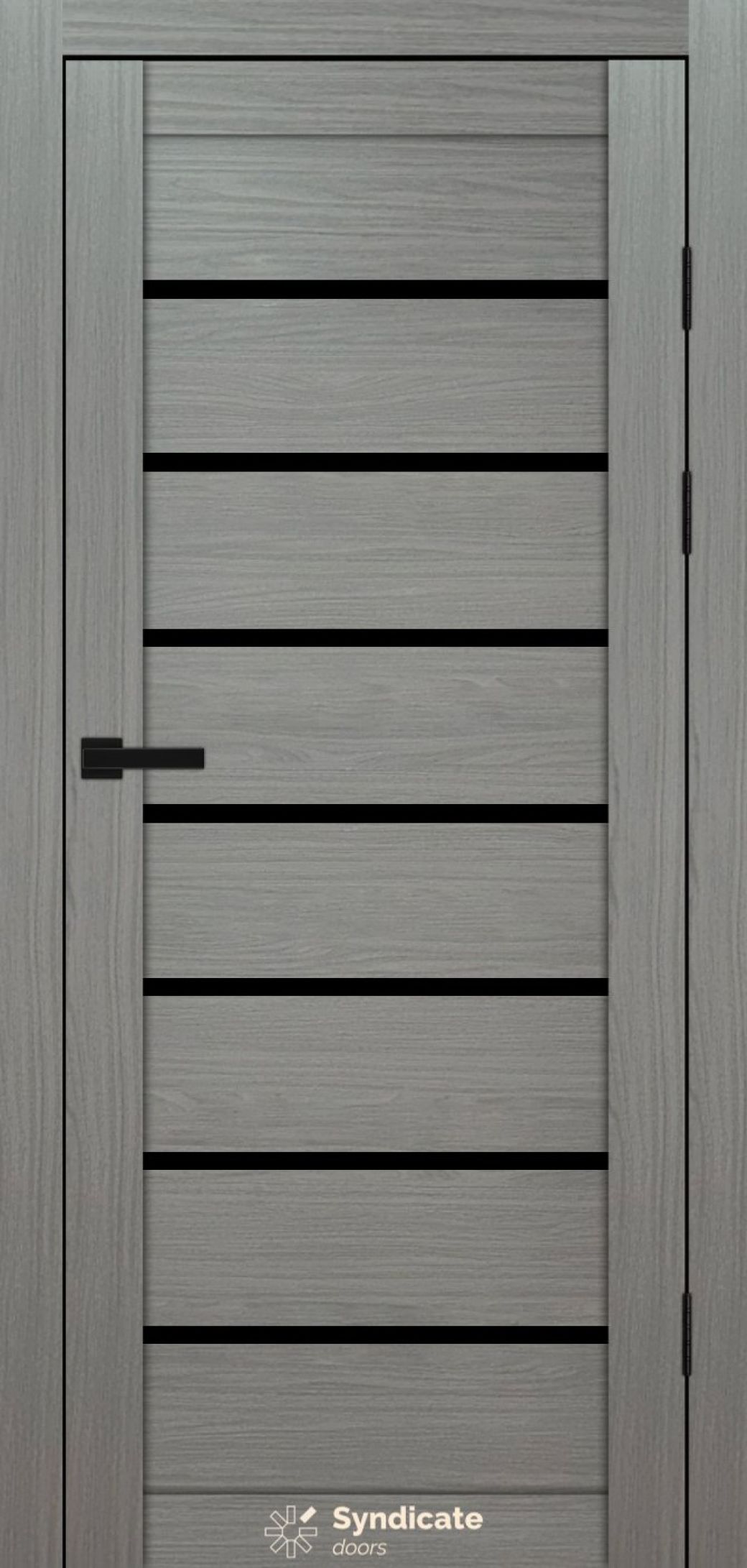 Міжкімнатні двері Syndicate Doors (40 мм)  PVC SD-102 Венге модерна Чорне