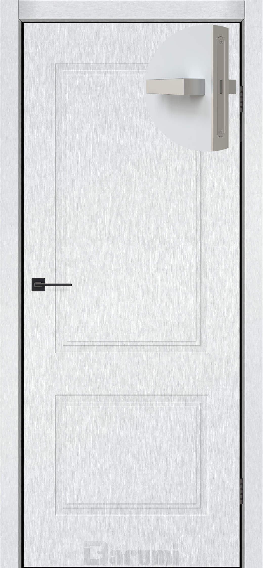 Міжкімнатні двері Darumi SINTRA Classic-02 (40 мм) Металевий вайт глухе з алюмюнієвим торцем