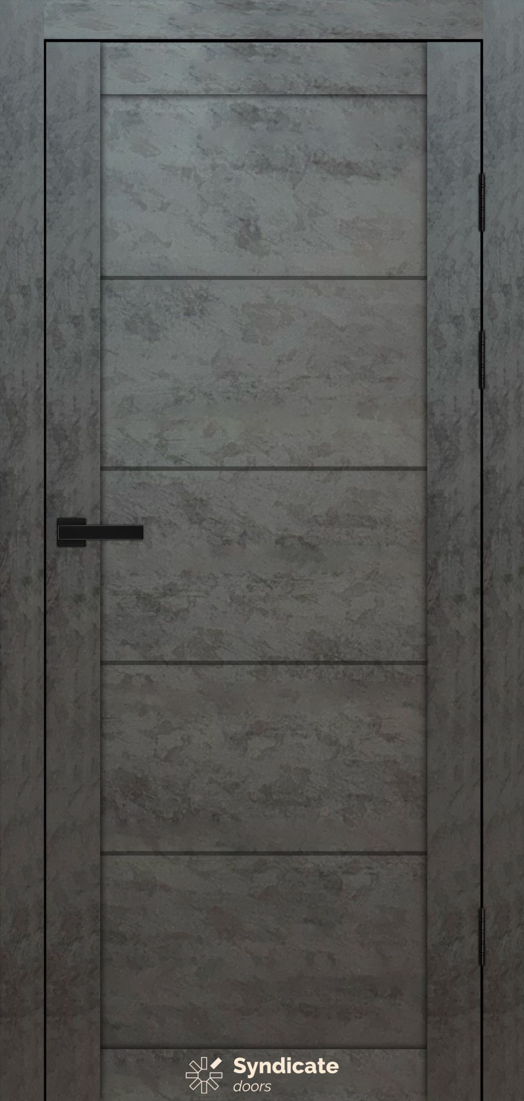 Міжкімнатні двері Syndicate Doors (40 мм)  PVC SD-174 Бетон темний Глухе