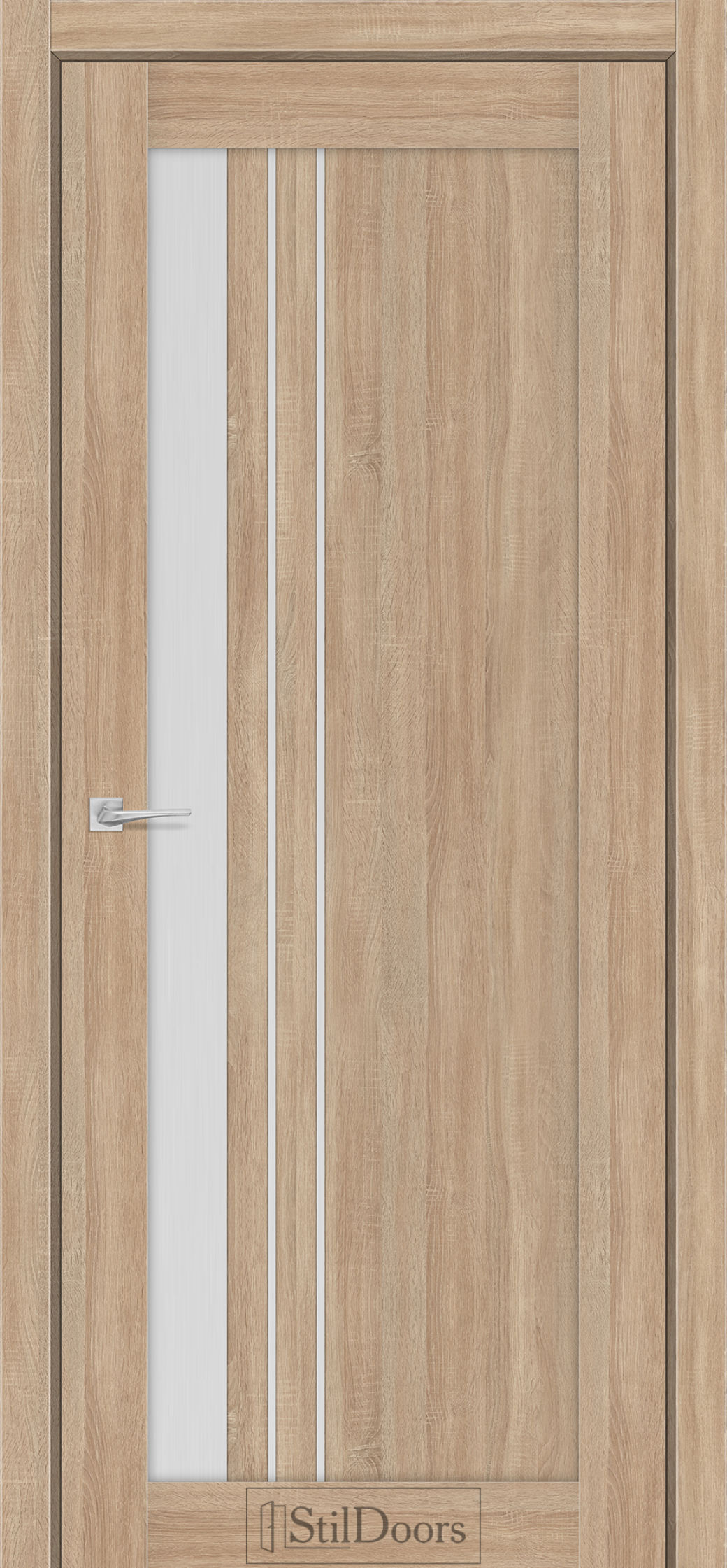 Міжкімнатні Двері StilDoors Bellano (40мм.) Ясен Пісочний Сатин білий