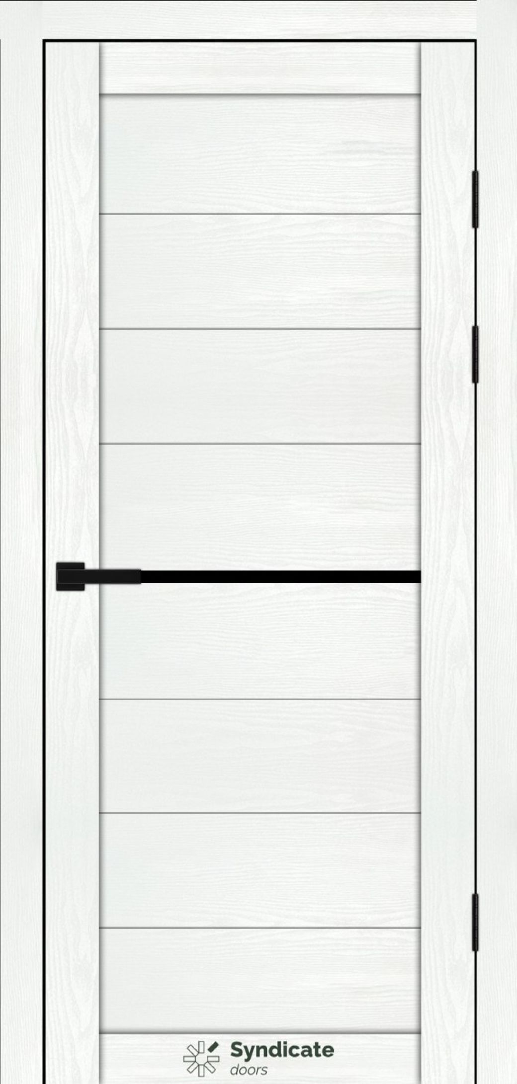Міжкімнатні двері Syndicate Doors (40 мм)  PVC SD-129 Біла структура Чорне