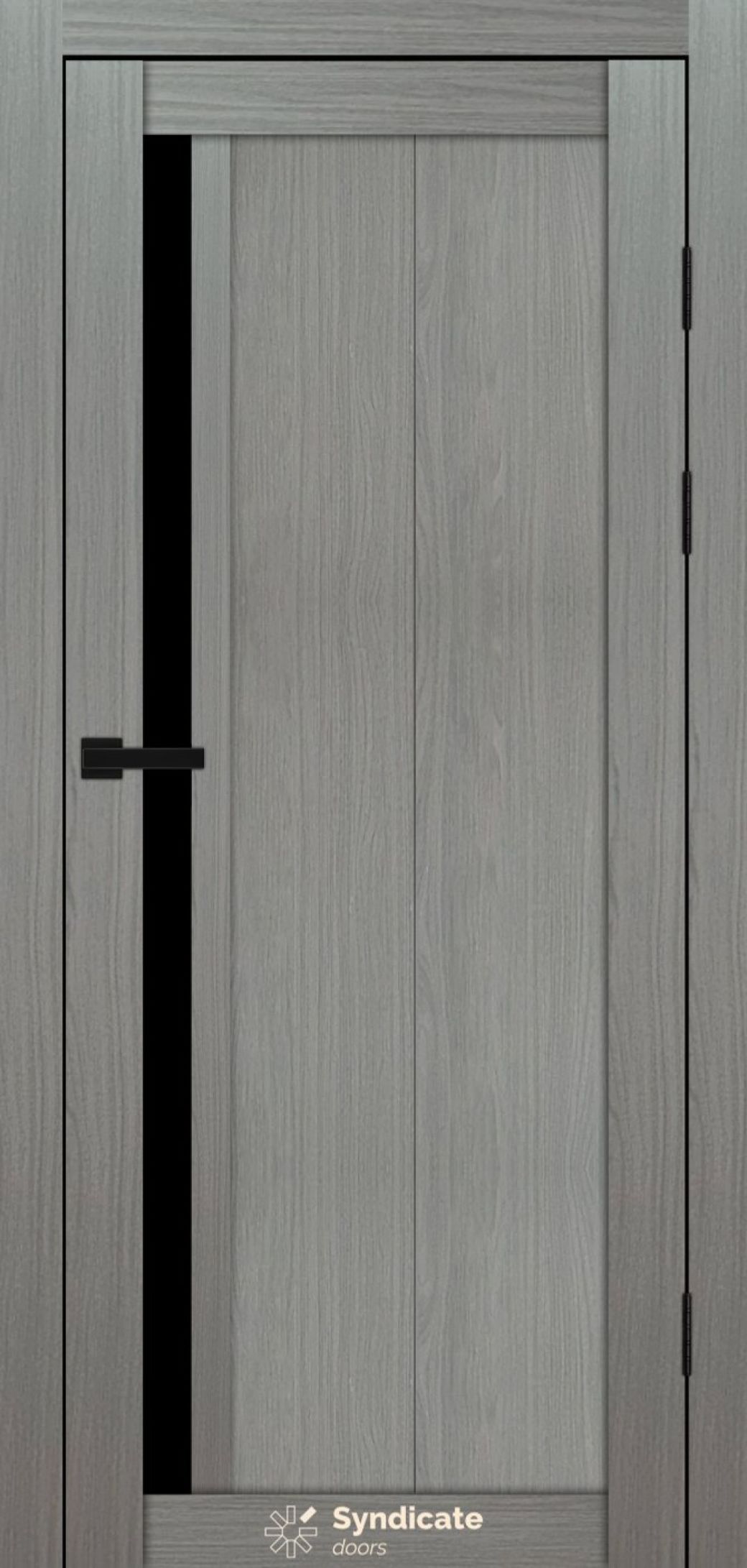 Міжкімнатні двері Syndicate Doors (40 мм)  PVC SD-124 Венге модерна Чорне