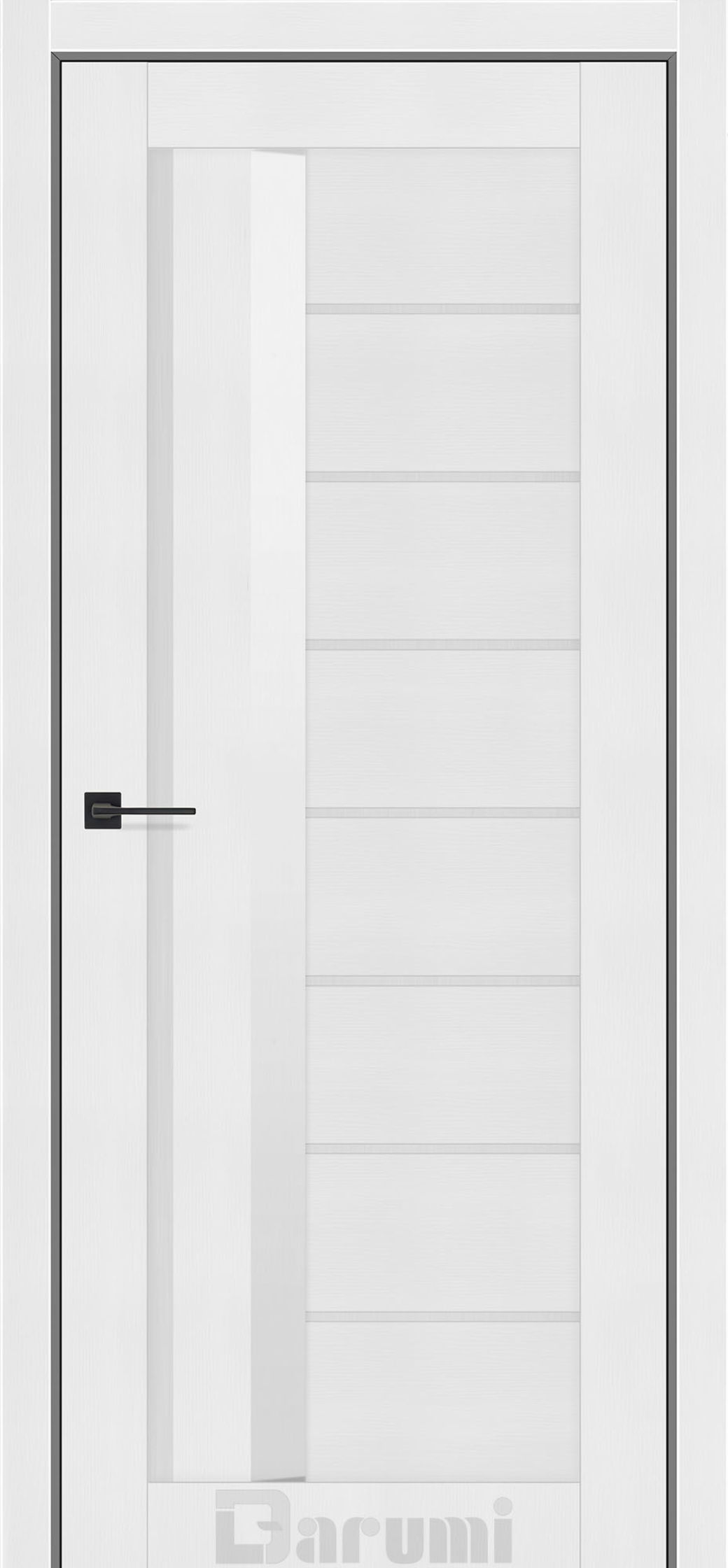 Міжкімнатні двері Darumi Floriana-01 (40 мм) Білий текстурний Сатин білий
