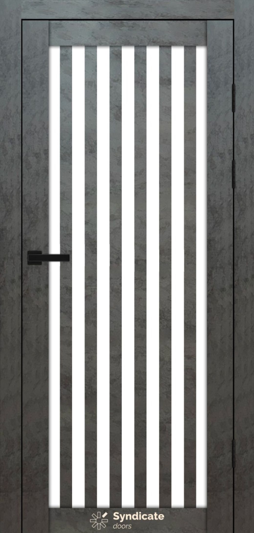 Міжкімнатні двері Syndicate Doors (40 мм)  PVC SD-125 Бетон темний Сатин