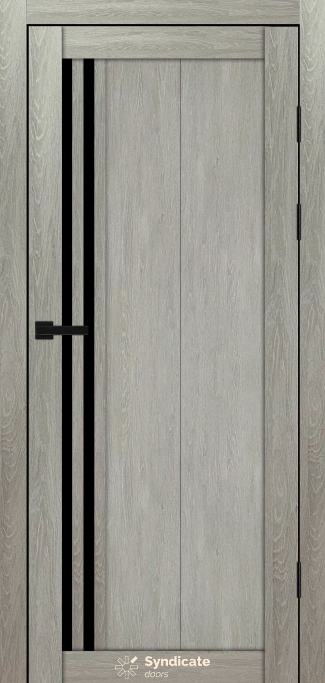 Міжкімнатні двері Syndicate Doors (40 мм)  PVC SD-136 Дуб ровера Чорне