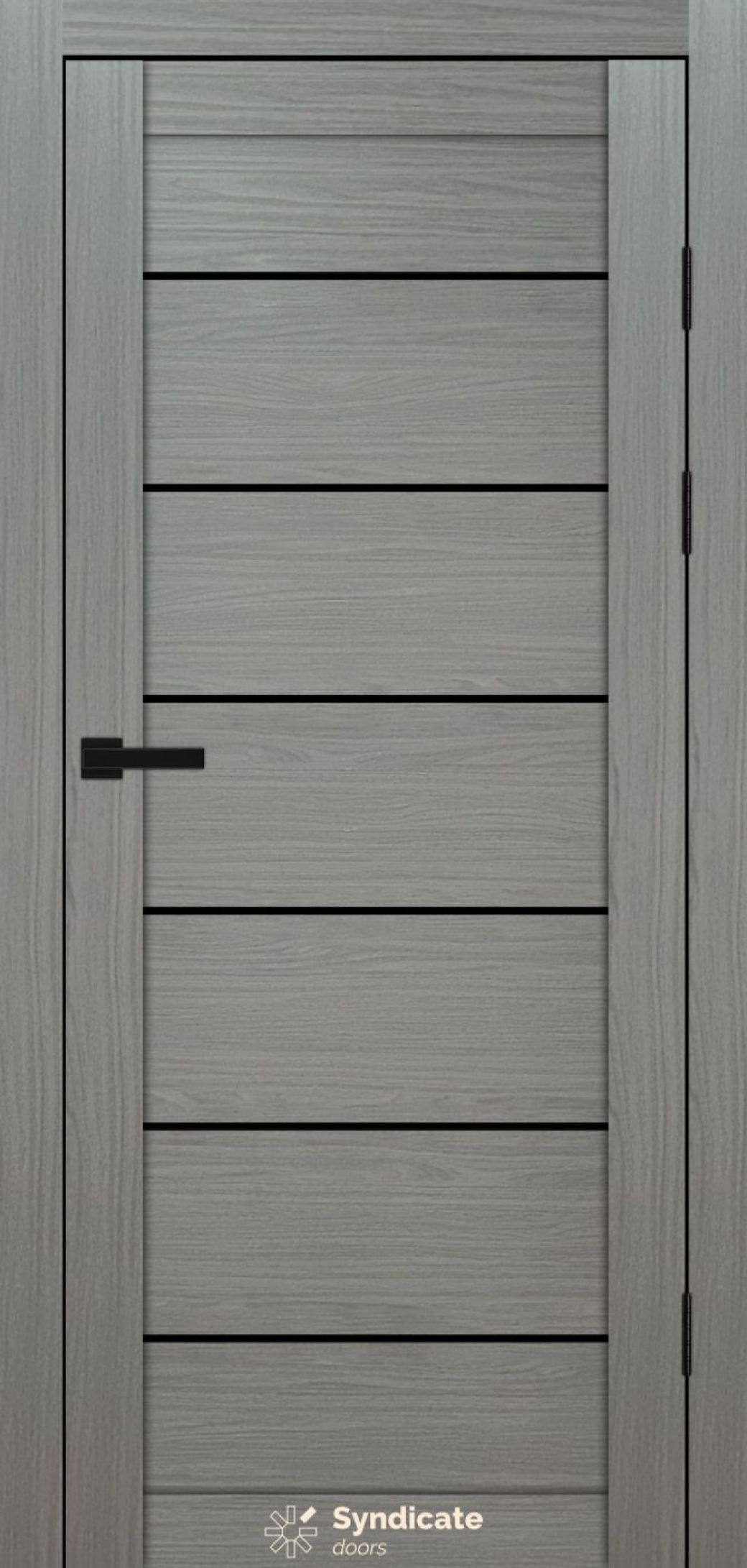 Міжкімнатні двері Syndicate Doors (40 мм)  PVC SD-108 Венге модерна Чорне