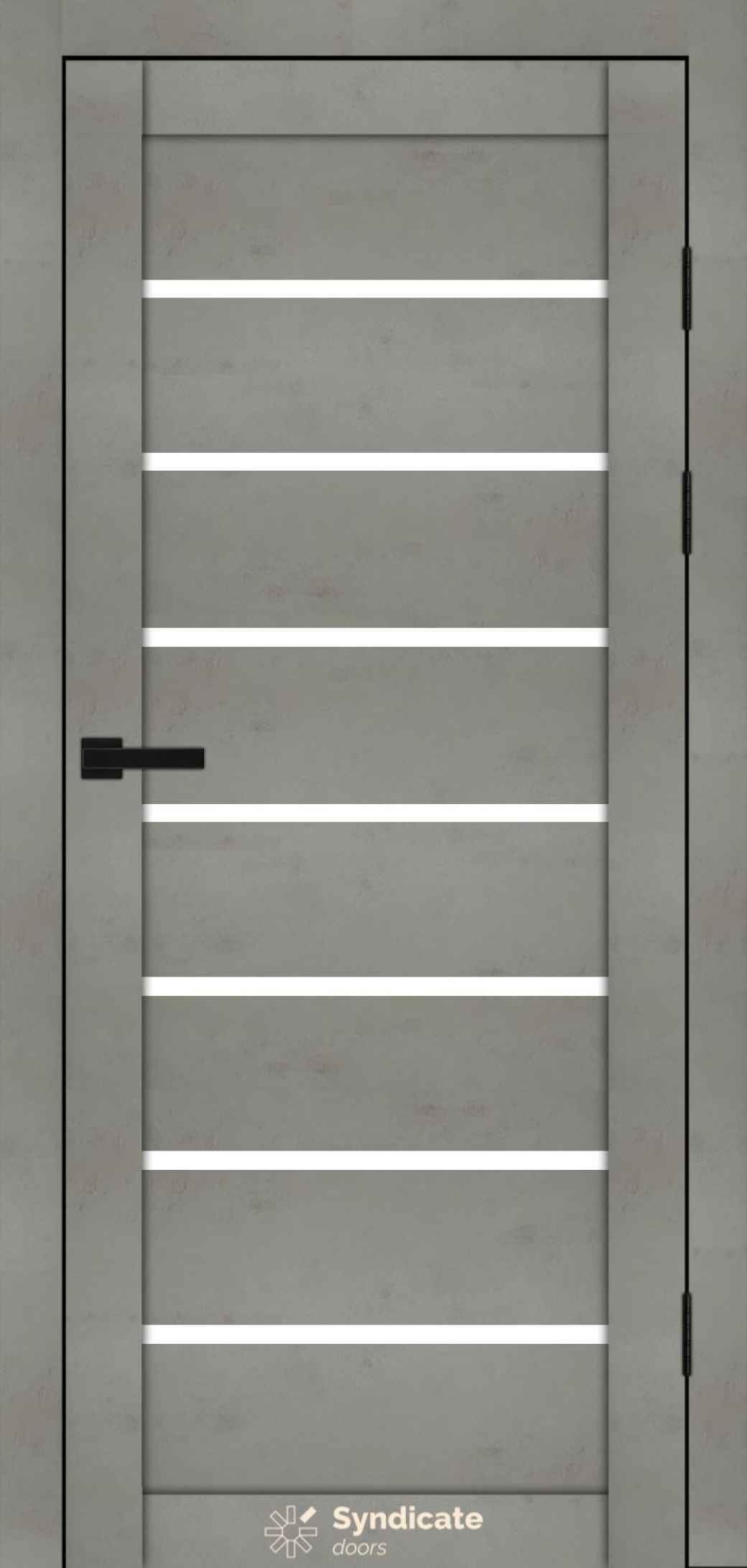 Міжкімнатні двері Syndicate Doors (40 мм)  PVC SD-102 Бетон світлий Сатин