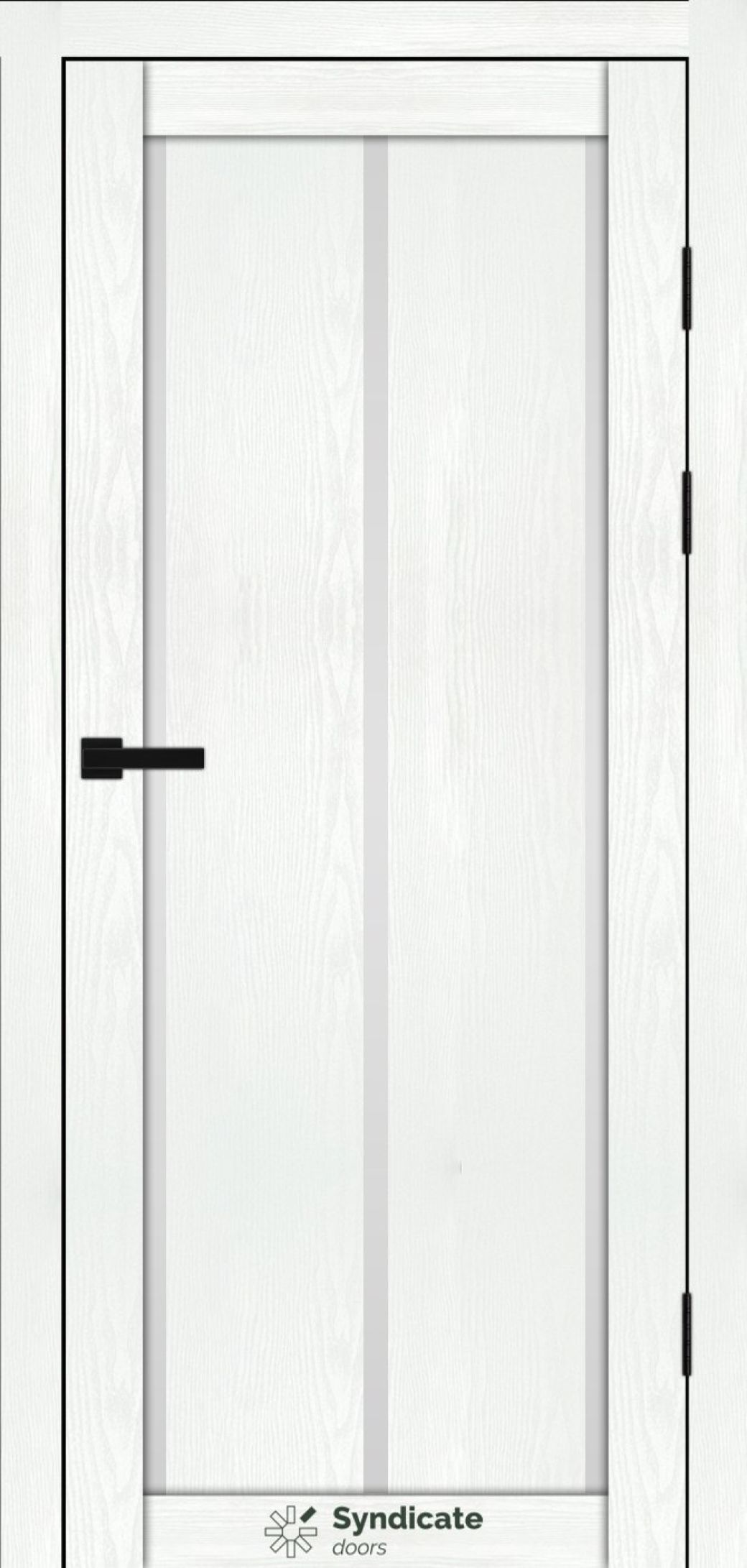 Міжкімнатні двері Syndicate Doors (40 мм)  PVC SD-128 Біла структура Сатин