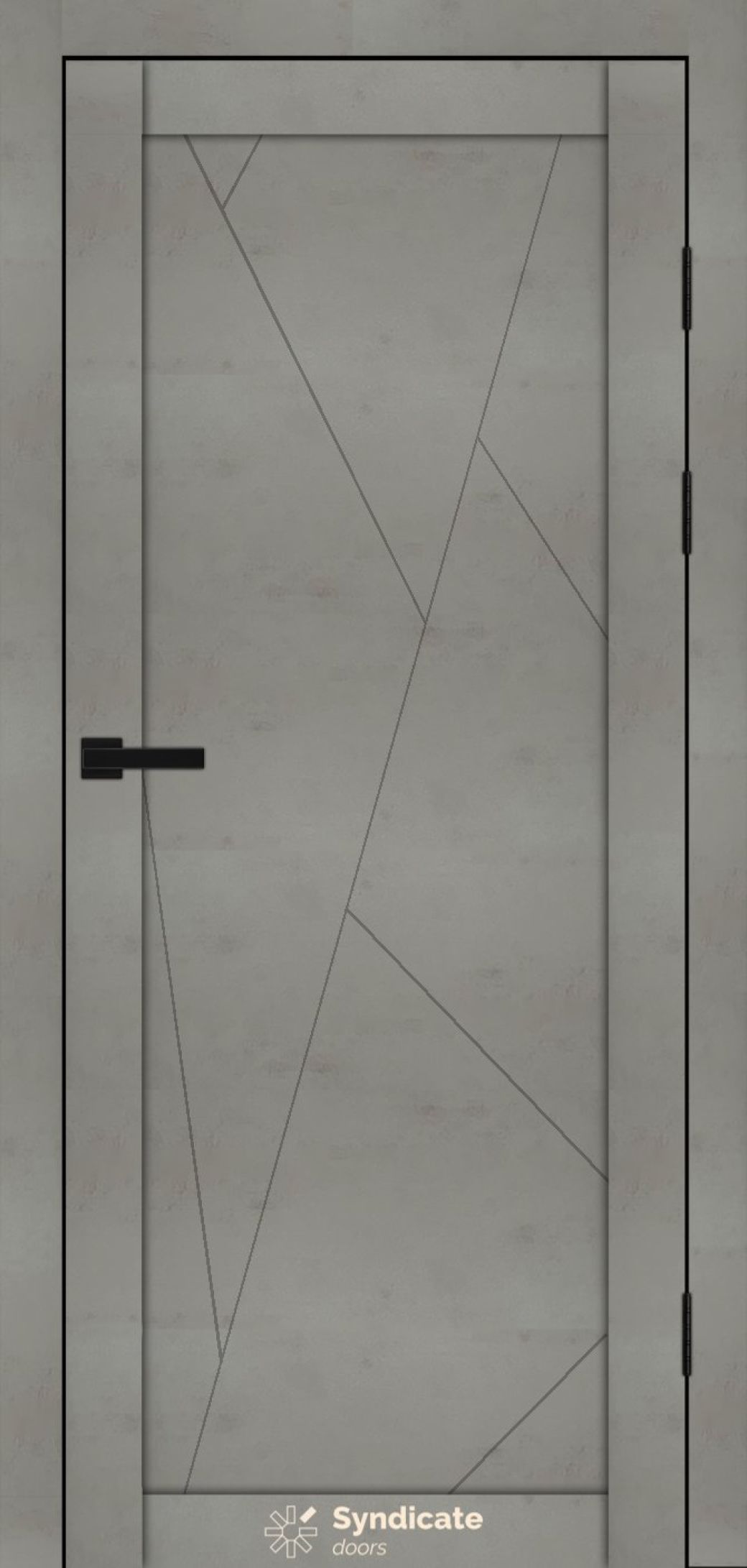 Міжкімнатні двері Syndicate Doors (40 мм)  PVC SD-171 Бетон світлий Глухе