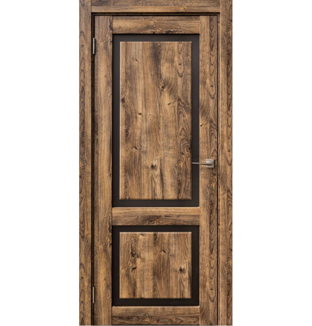 Міжкімнатні двері ArtPorte Оксфорд (Oksford) (38 мм) дуб севілья Чорне фарбоване