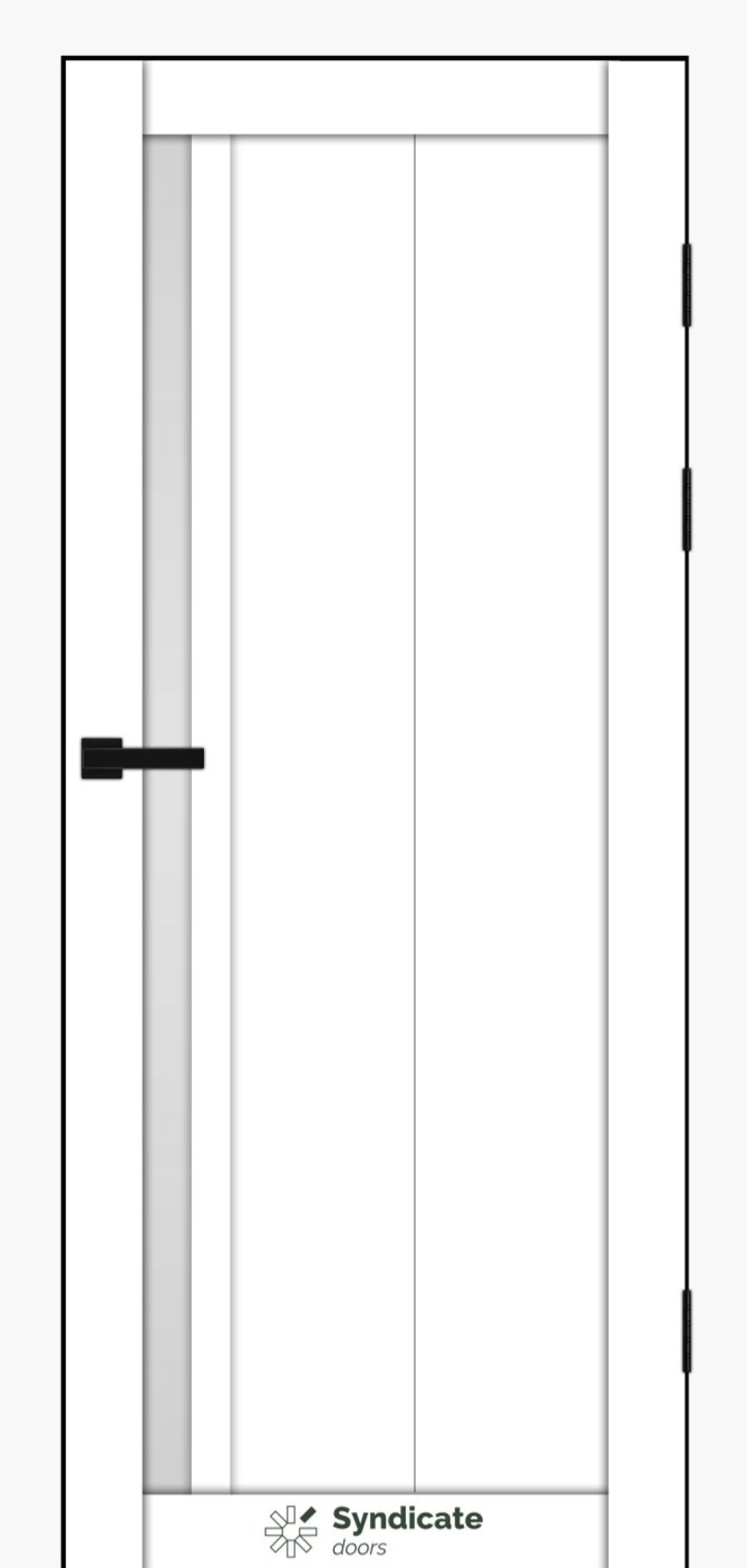Міжкімнатні двері Syndicate Doors (40 мм)  PVC SD-124 Біла структура Сатин