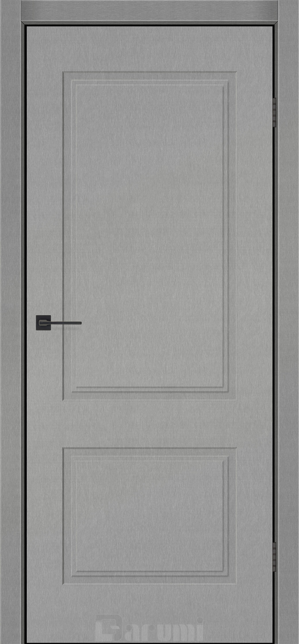 Міжкімнатні двері Darumi SINTRA Classic-02 (40 мм) Металевий вайт глухе з чорним торцем