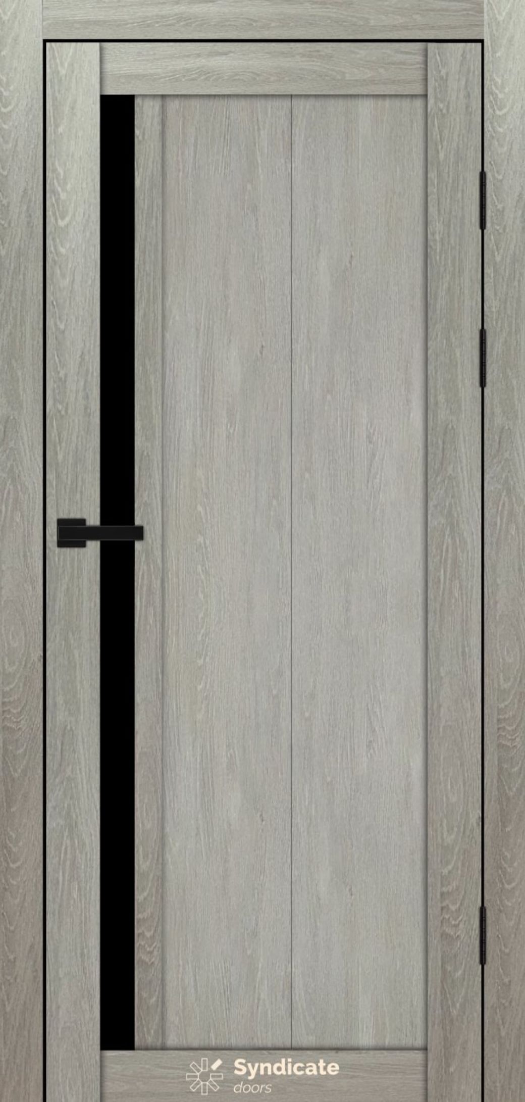 Міжкімнатні двері Syndicate Doors (40 мм)  PVC SD-124 Дуб ровера Чорне