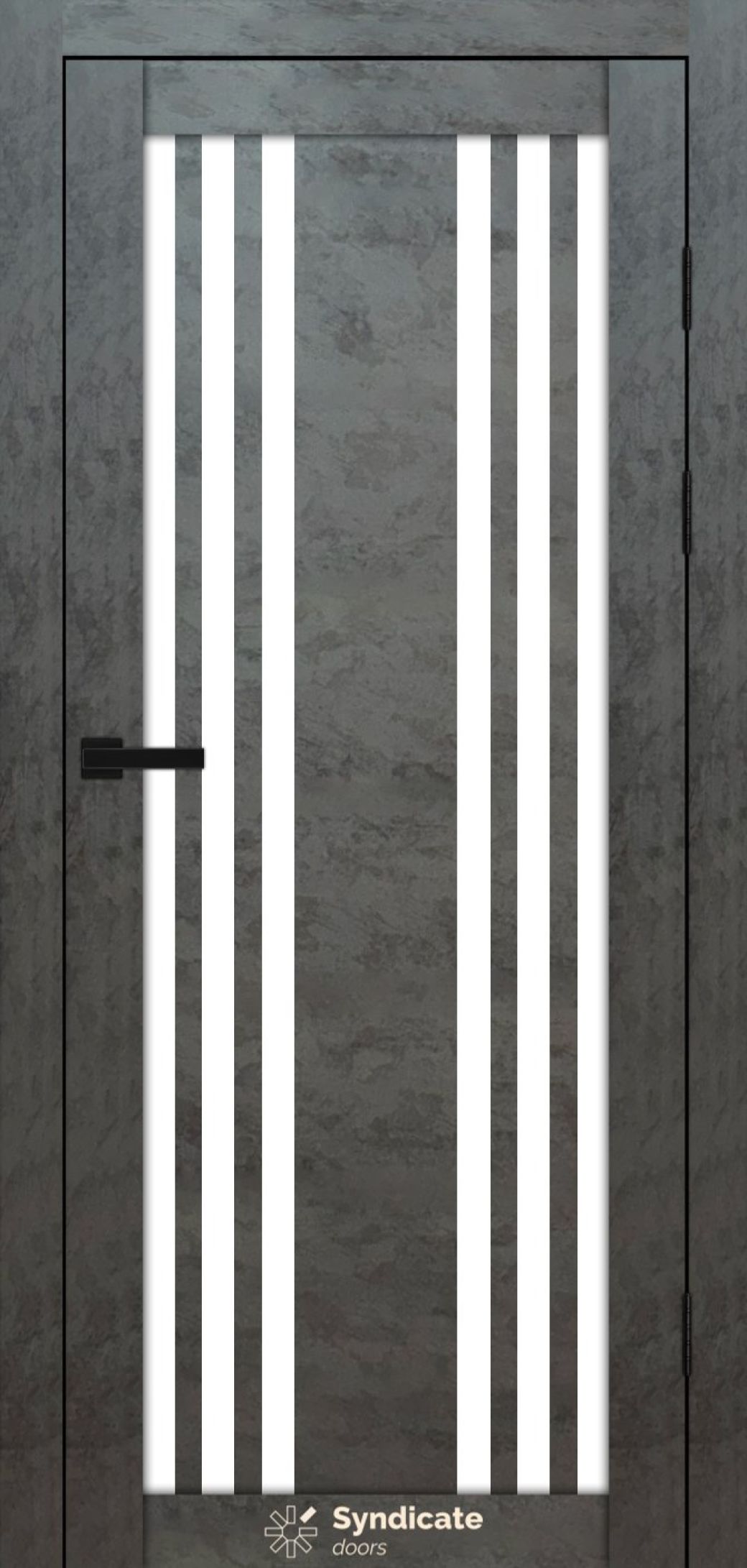 Міжкімнатні двері Syndicate Doors (40 мм)  PVC SD-126 Бетон темний Сатин