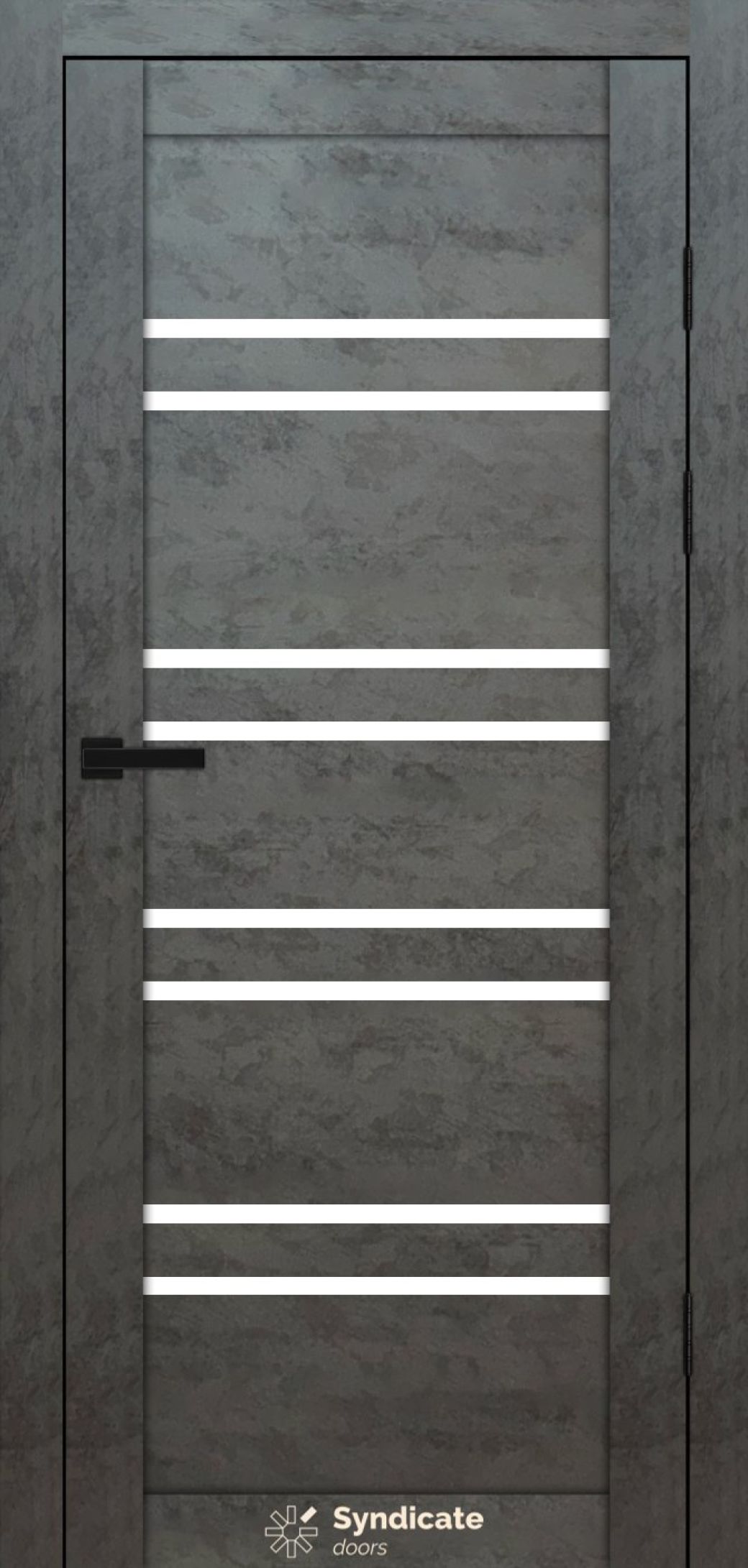 Міжкімнатні двері Syndicate Doors (40 мм)  PVC SD-118 Бетон темний Сатин