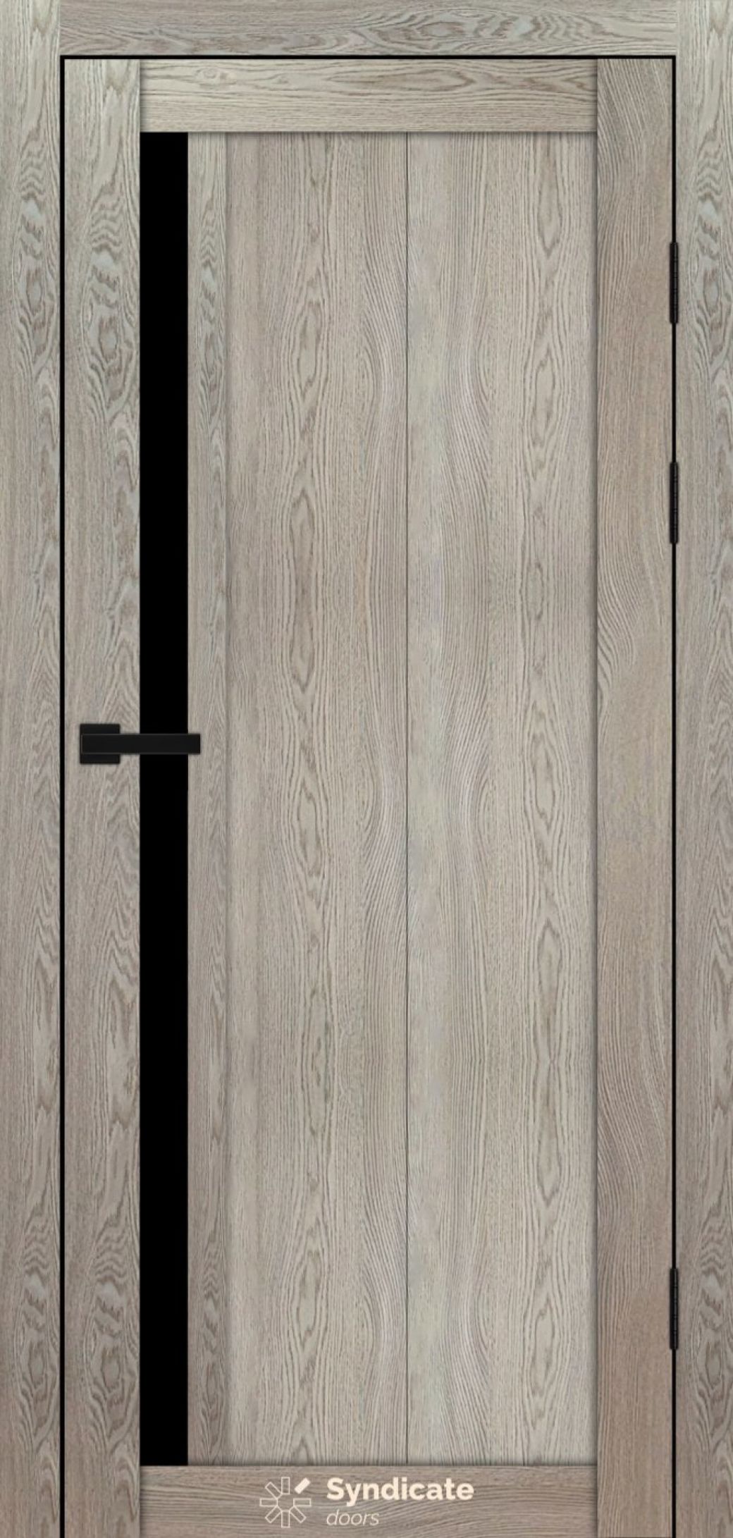 Міжкімнатні двері Syndicate Doors (40 мм)  PVC SD-124 Дуб натуральний Чорне