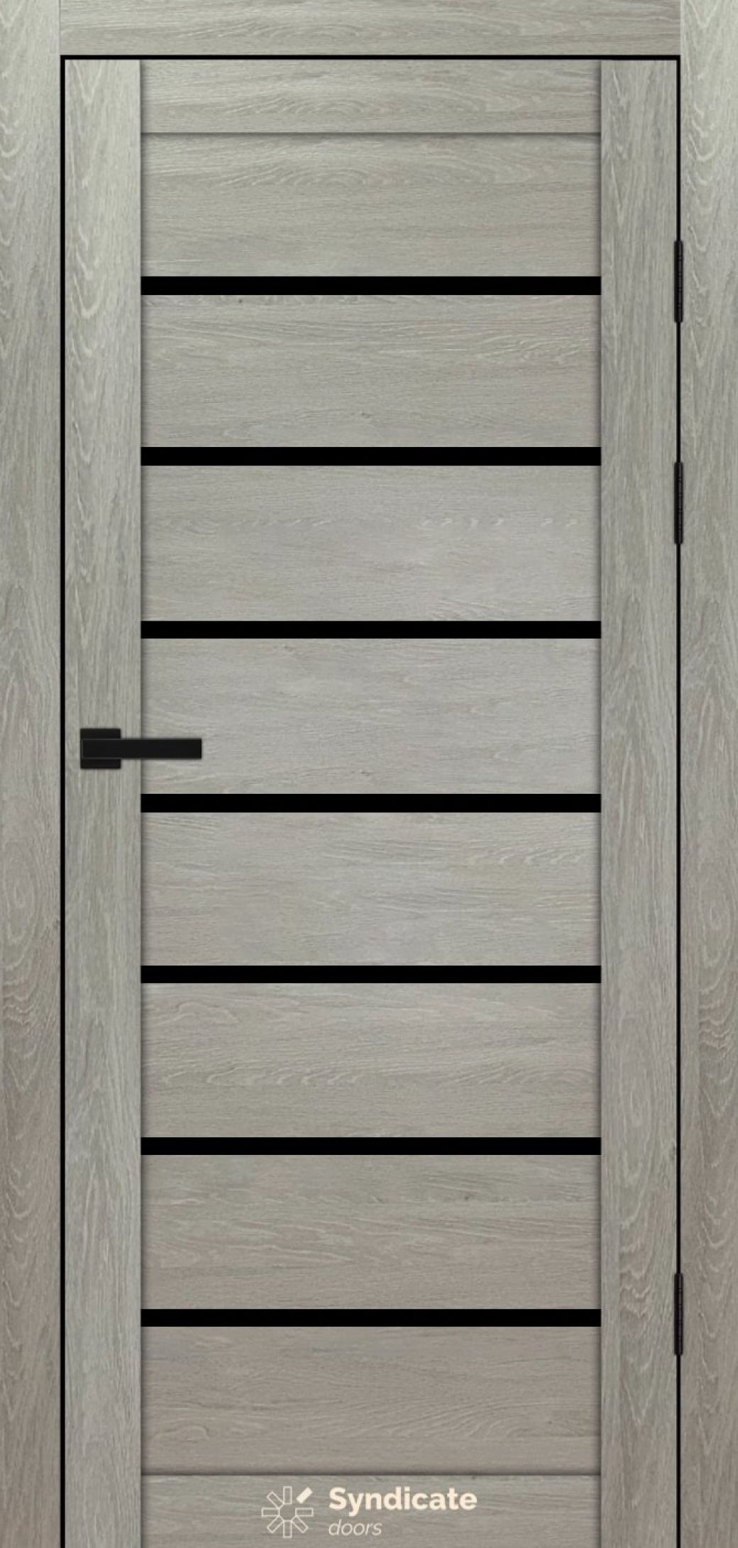 Міжкімнатні двері Syndicate Doors (40 мм)  PVC SD-102 Дуб ровера Чорне