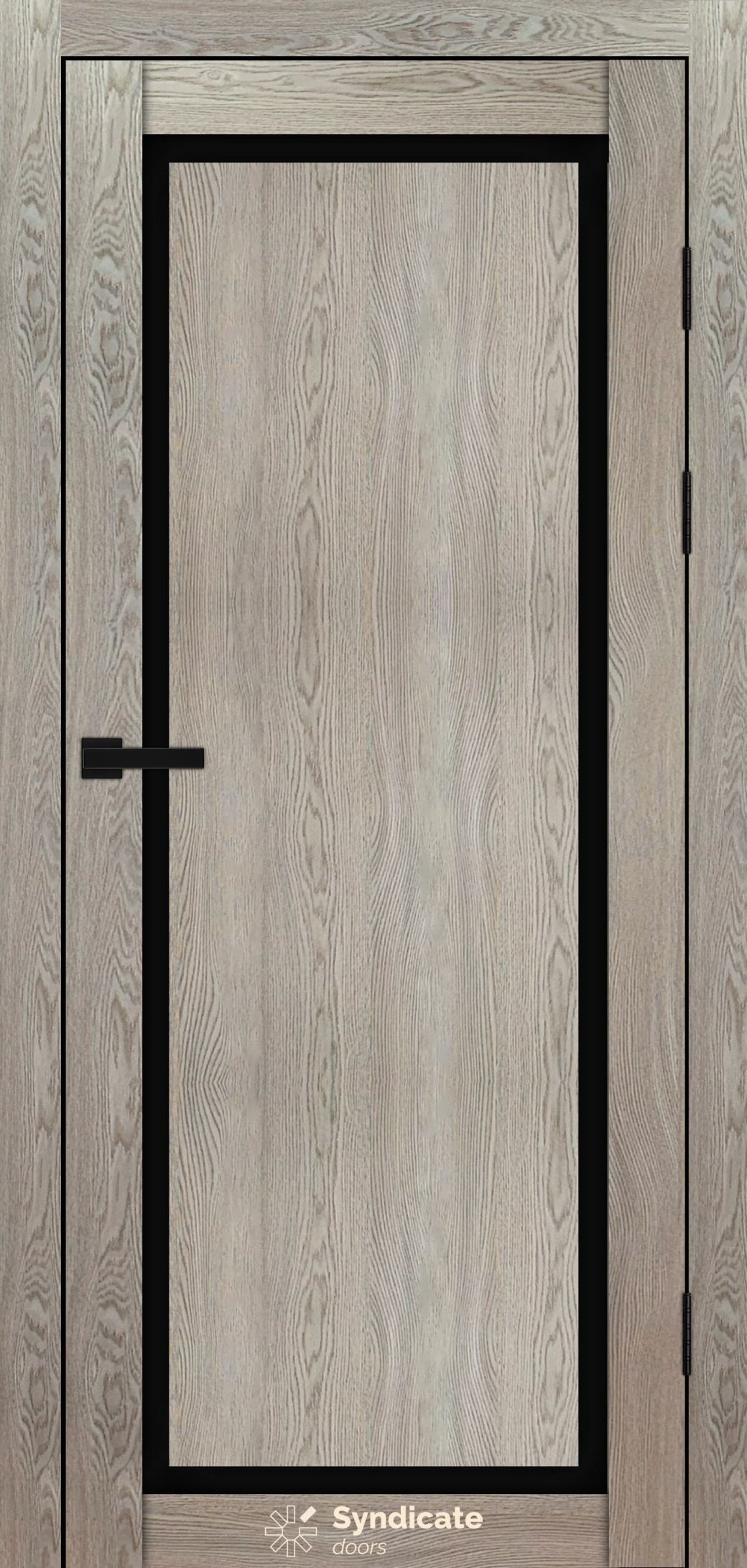 Міжкімнатні двері Syndicate Doors (40 мм)  PVC SD-113 Дуб натуральний Чорне