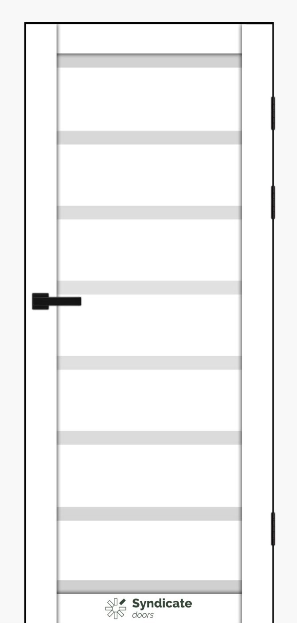 Міжкімнатні двері Syndicate Doors (40 мм)  PVC SD-103 Білий оксамит Сатин