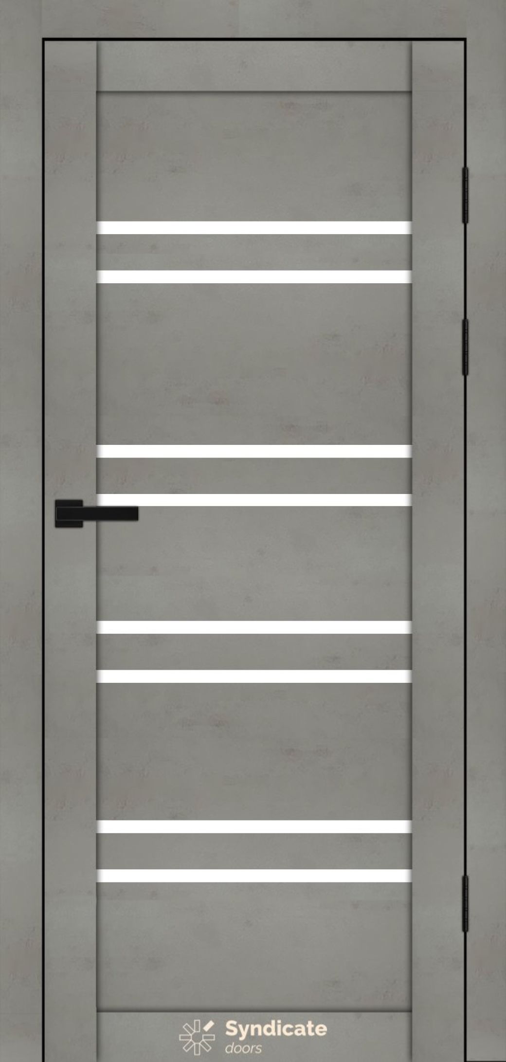Міжкімнатні двері Syndicate Doors (40 мм)  PVC SD-118 Бетон світлий Сатин
