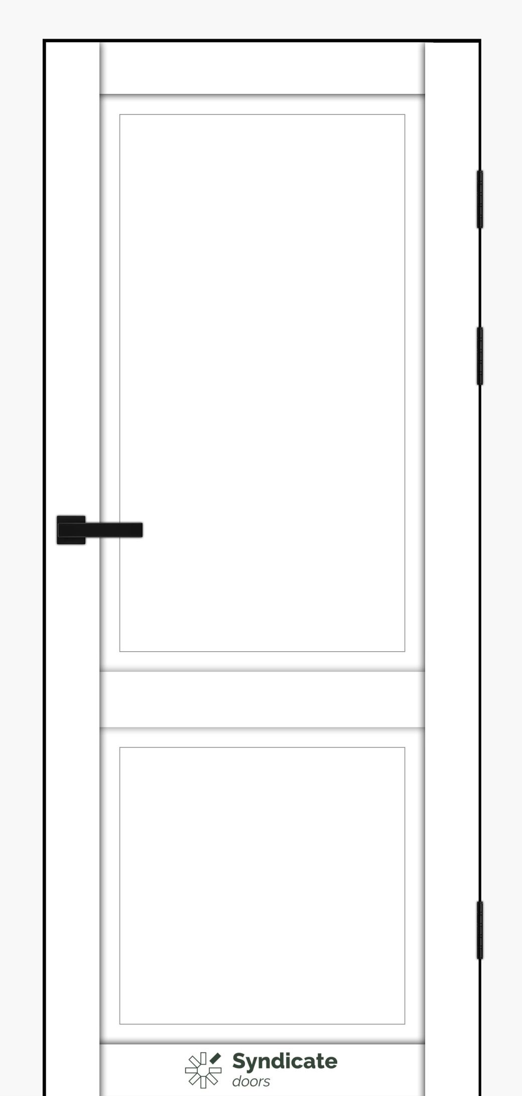 Міжкімнатні двері Syndicate Doors (40 мм)  PVC SD-132 Білий оксамит Глухе