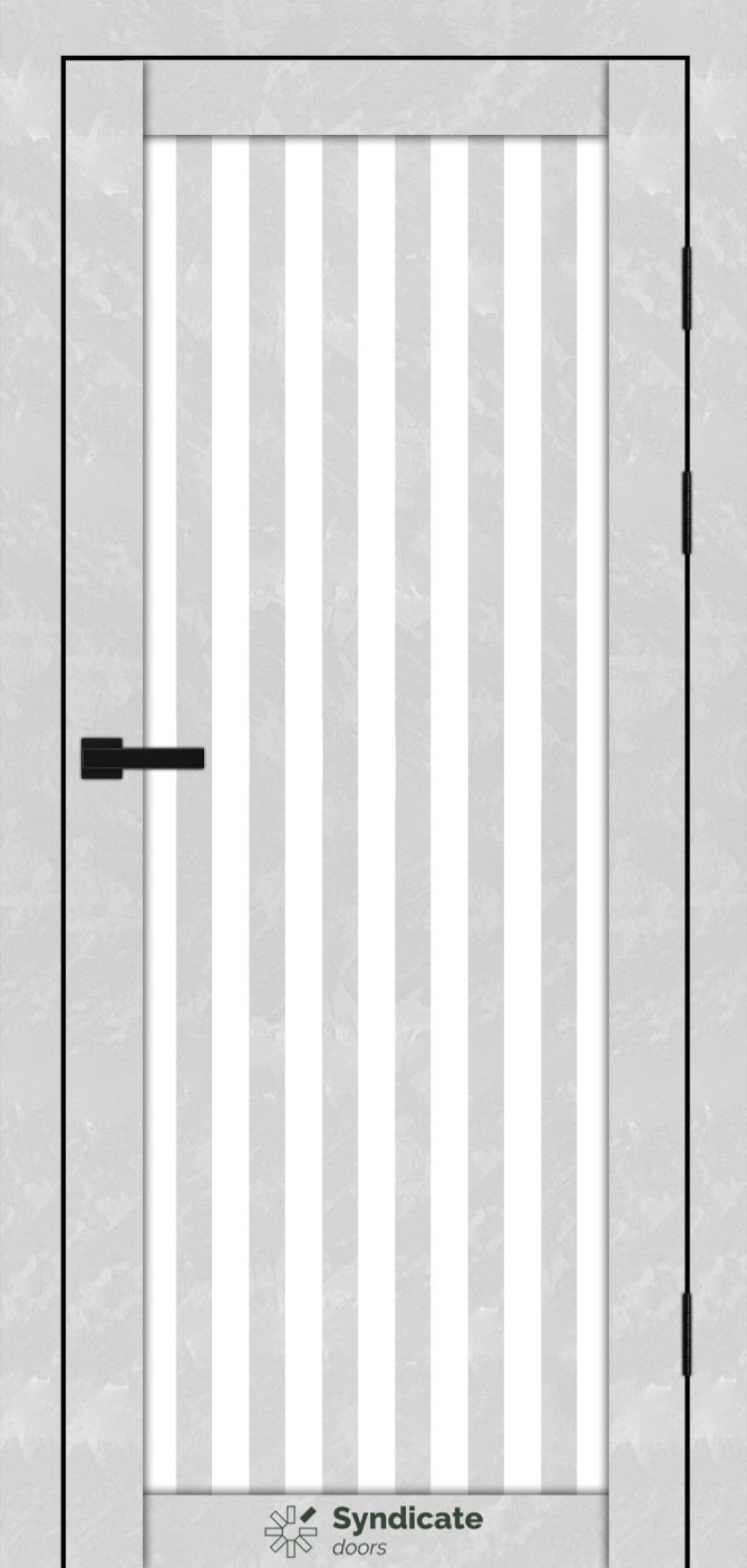 Міжкімнатні двері Syndicate Doors (40 мм)  PVC SD-125 Бетон білий Сатин