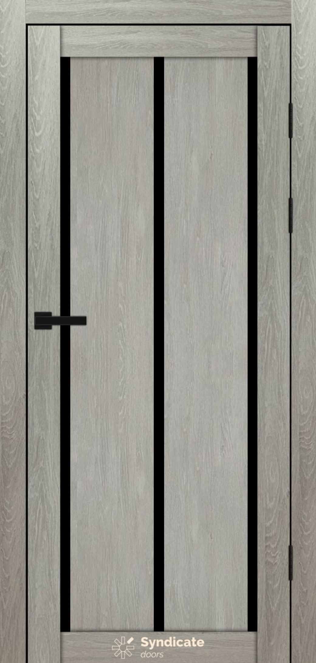 Міжкімнатні двері Syndicate Doors (40 мм)  PVC SD-127 Дуб ровера Чорне