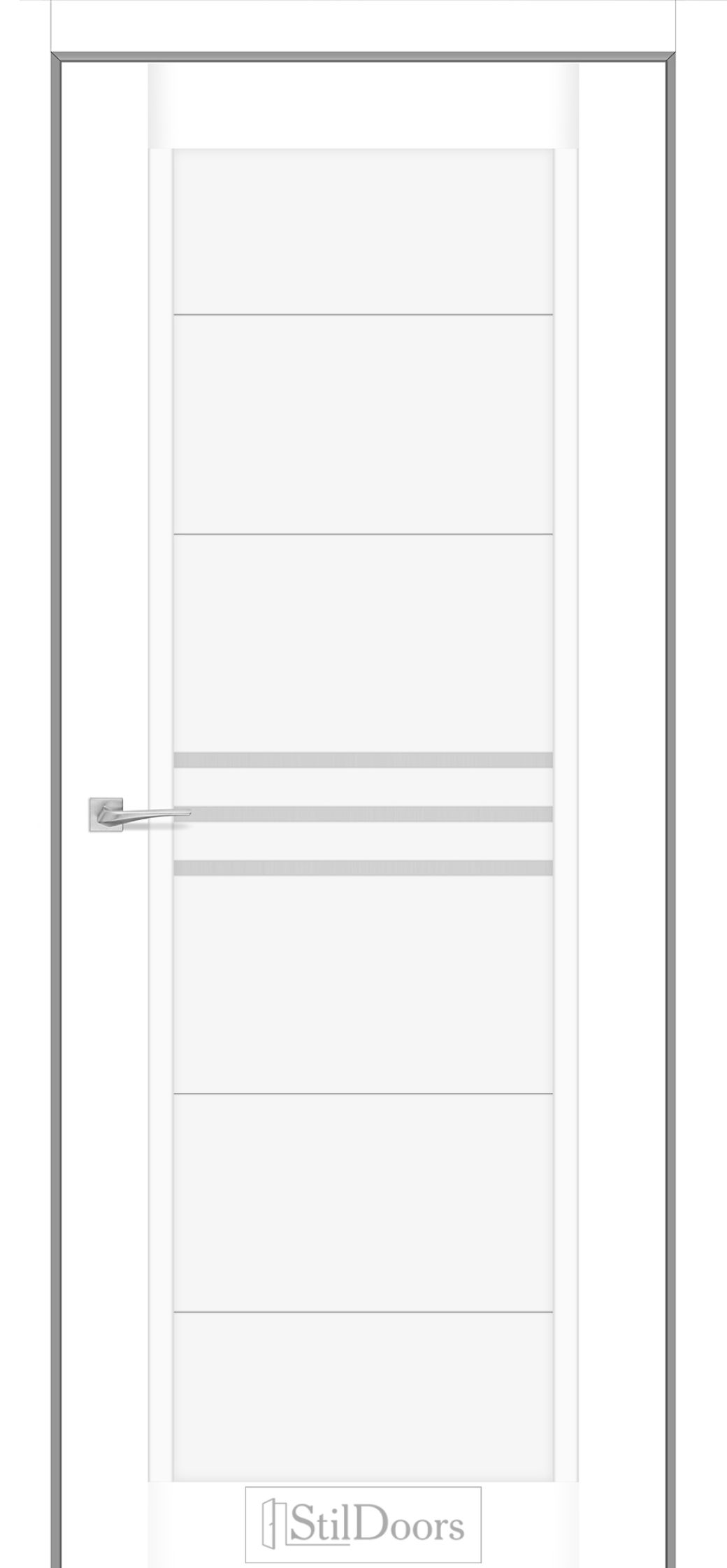 Міжкімнатні Двері StilDoors Ravello (40мм.) Білий Кристал Сатин білий