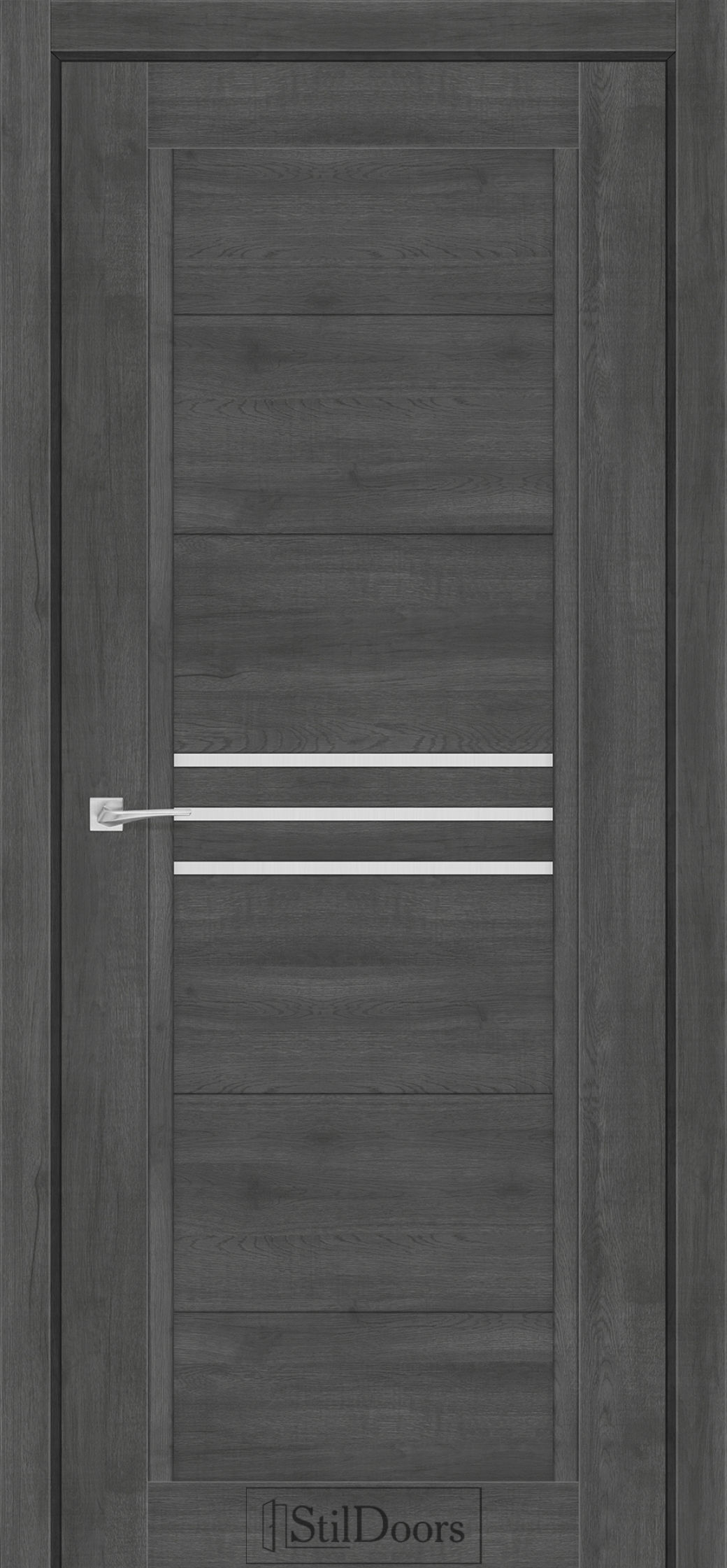 Міжкімнатні Двері StilDoors Ravello (40мм.) Дуб Смокі Сатин білий