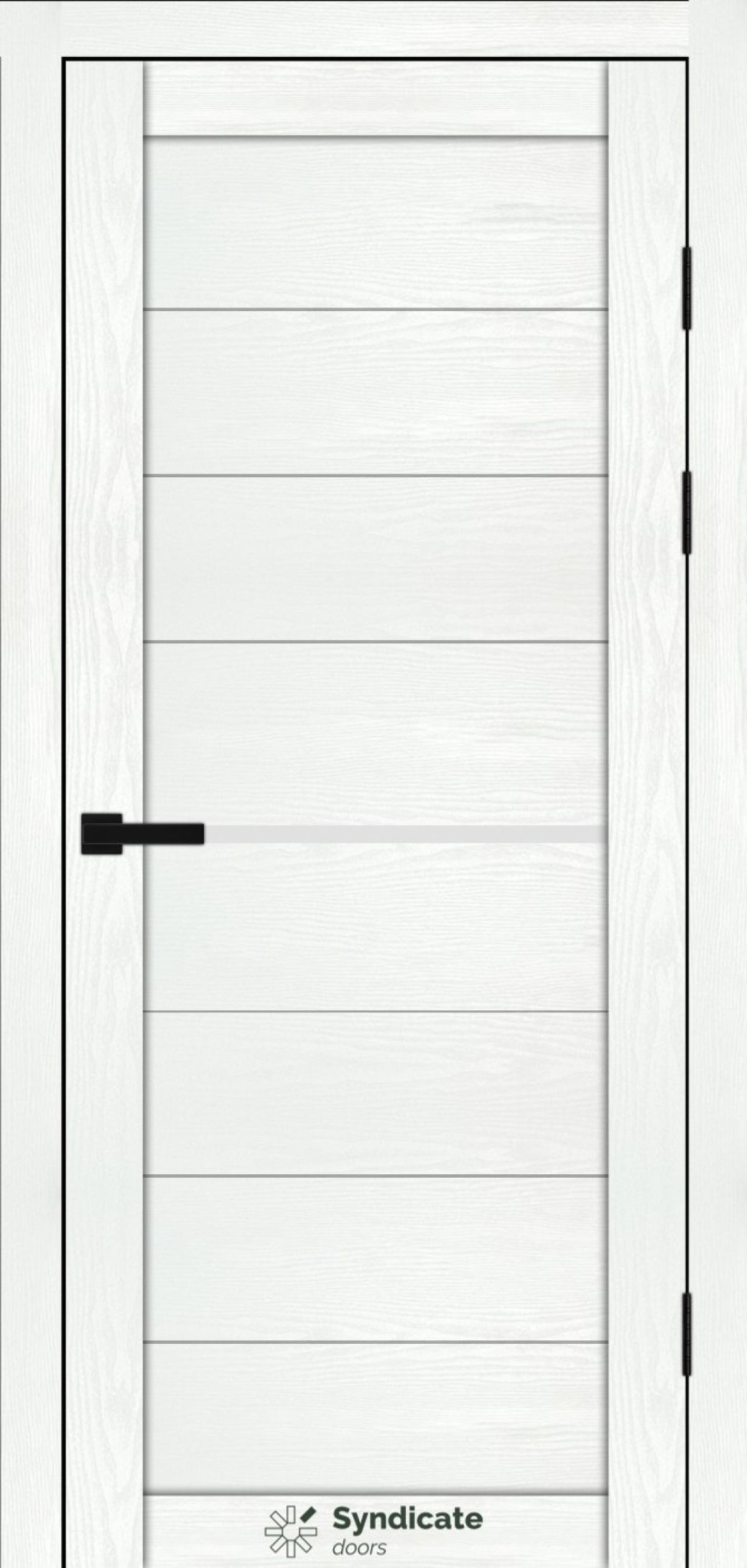 Міжкімнатні двері Syndicate Doors (40 мм)  PVC SD-129 Біла структура Сатин