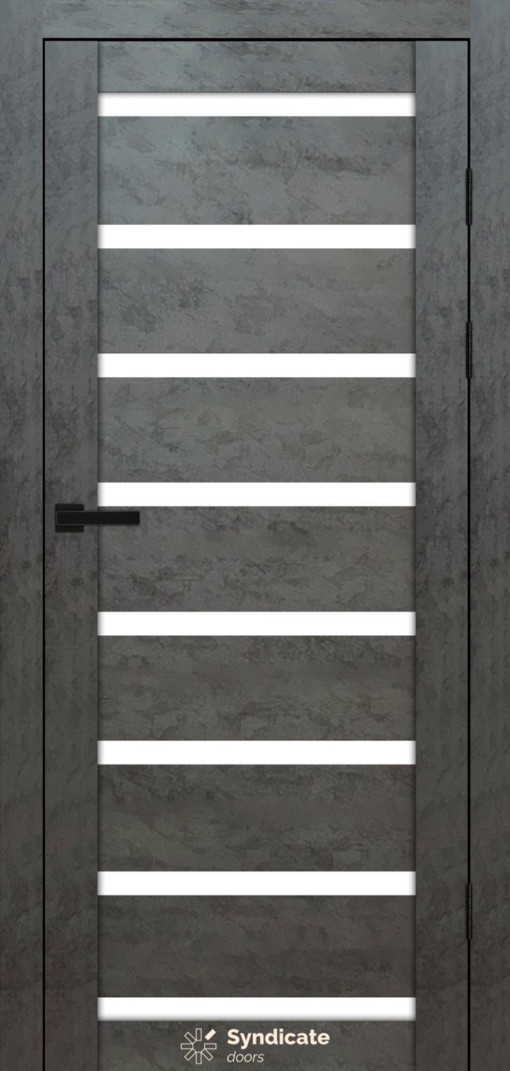 Міжкімнатні двері Syndicate Doors (40 мм)  PVC SD-103 Бетон темний Сатин