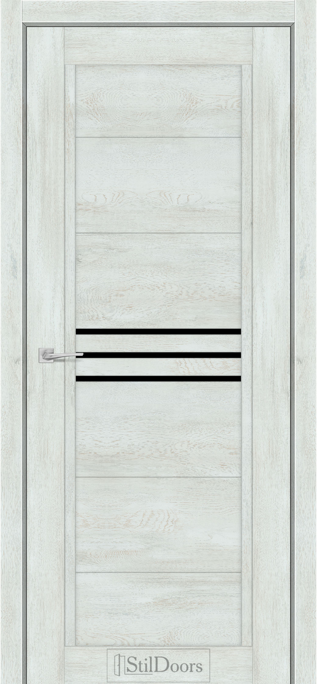 Міжкімнатні Двері StilDoors Ravello (40мм.) Вуд Стайл Чорне скло