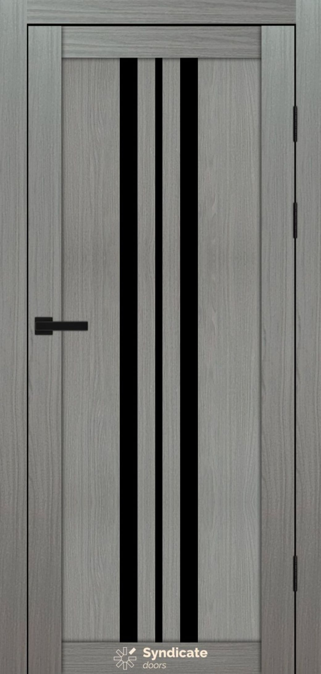 Міжкімнатні двері Syndicate Doors (40 мм)  PVC SD-107 Венге модерна Чорне