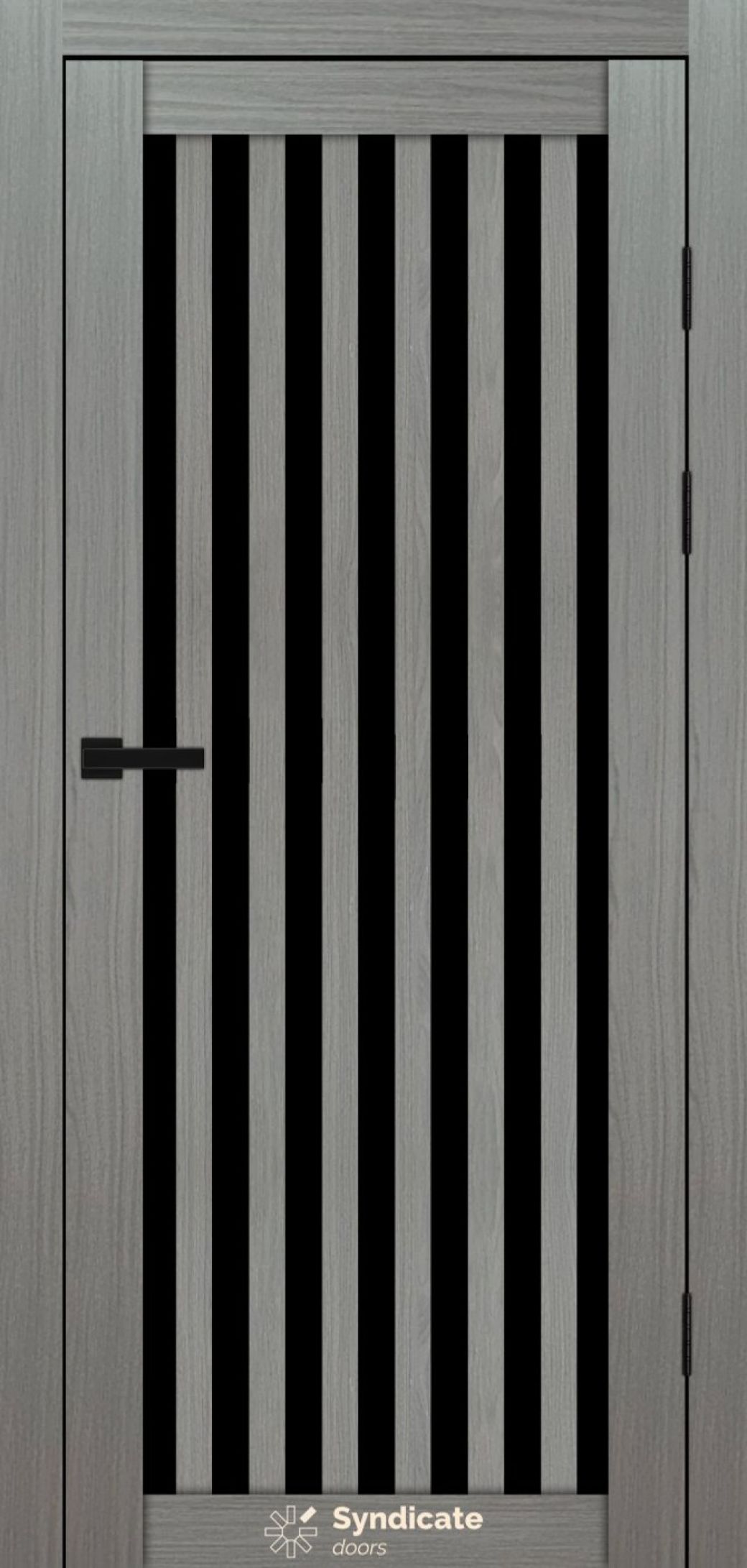 Міжкімнатні двері Syndicate Doors (40 мм)  PVC SD-125 Венге модерна Чорне