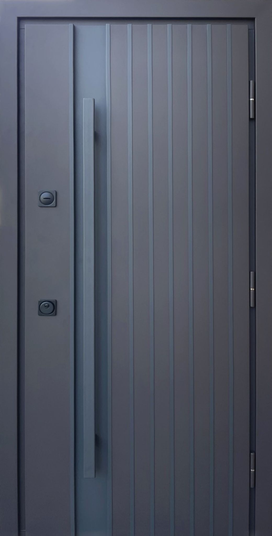 Вхідні двері Qdoors, колекція СТРОНГ, АЙРОН, ВУЛИЦЯ 3 контура з ОЦИНКОВАНИМ металом на полотні,  пісок коричневий/білий атлас vin