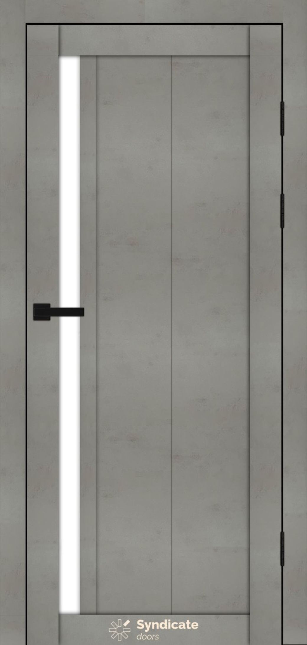 Міжкімнатні двері Syndicate Doors (40 мм)  PVC SD-124 Бетон світлий Сатин