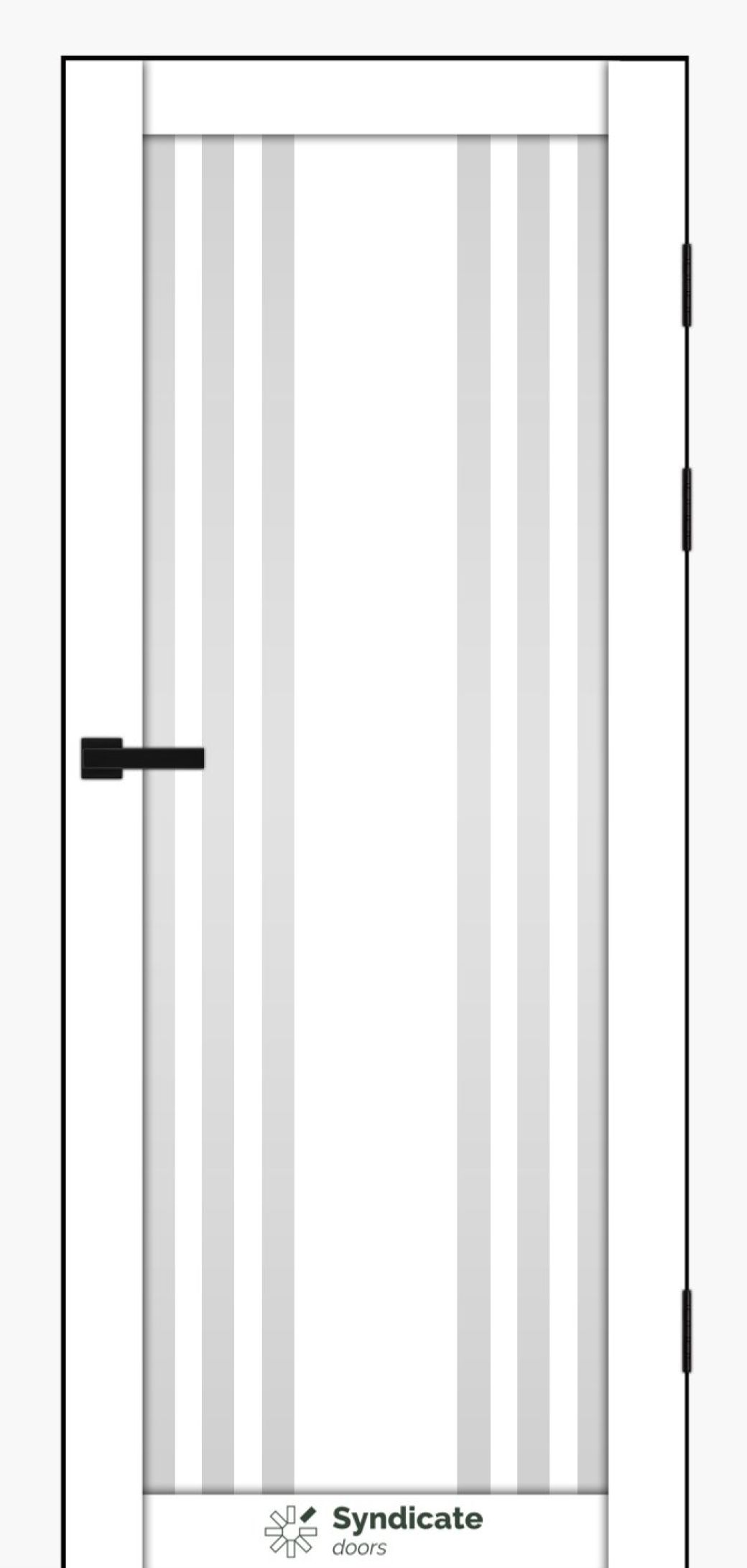 Міжкімнатні двері Syndicate Doors (40 мм)  PVC SD-126 Білий оксамит Сатин