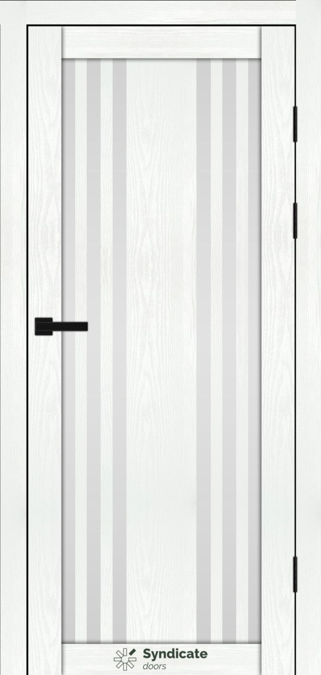 Міжкімнатні двері Syndicate Doors (40 мм)  PVC SD-126 Біла структура Сатин